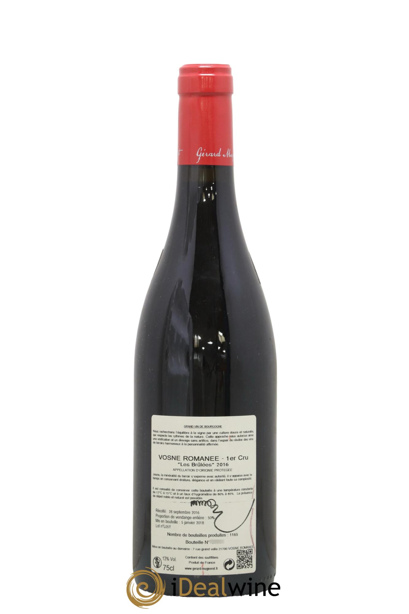 Vosne-Romanée 1er Cru Les Brulées Gérard Mugneret 2016 - Lot de 1 bouteille - 1