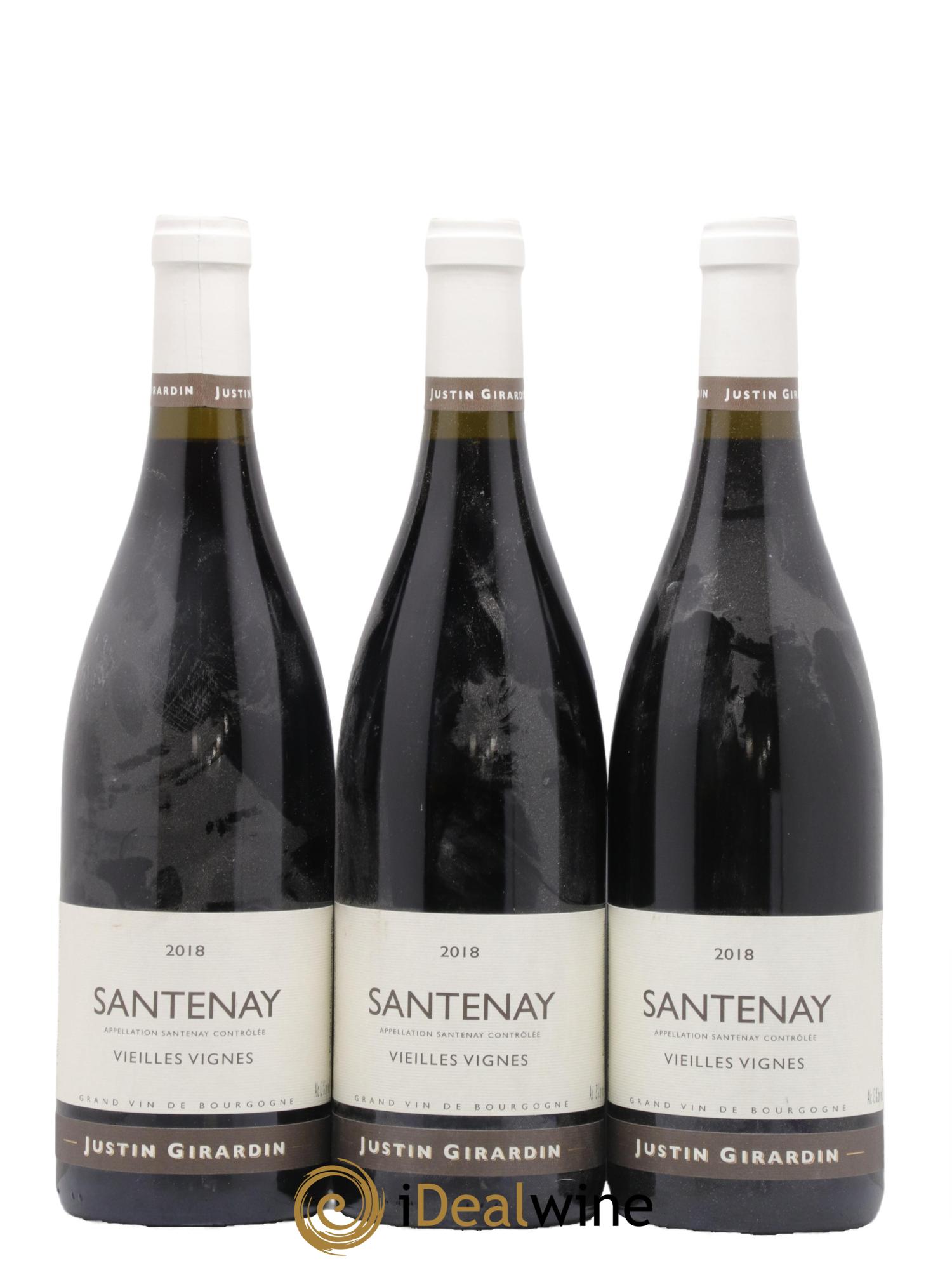 Santenay 1er Cru Vieilles Vignes Justin Girardin 2018 - Lot de 3 bouteilles - 0