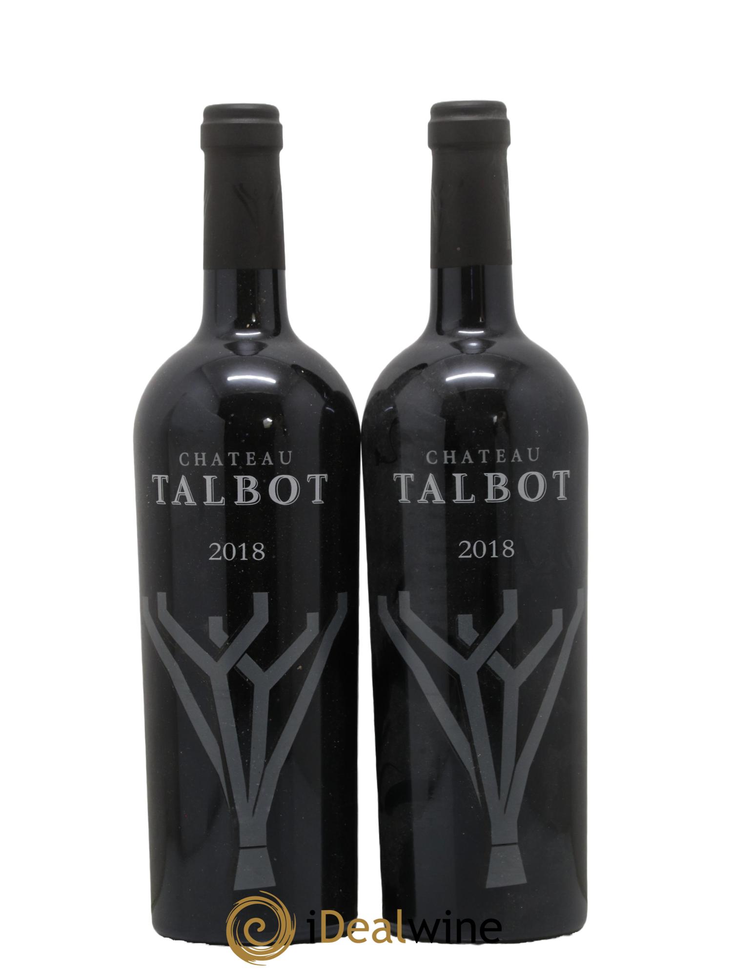 Château Talbot 4ème Grand Cru Classé 2018 - Lot de 2 bouteilles - 0