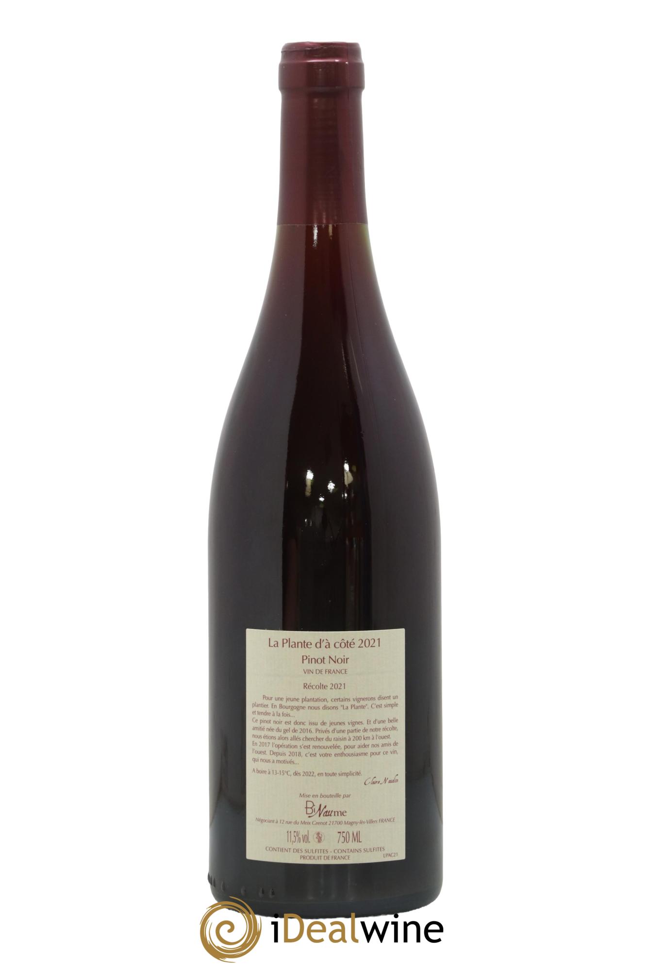 Vin de France La Plante d'à coté Binaume Bizot-Naudin 2021 - Lot de 1 bouteille - 1