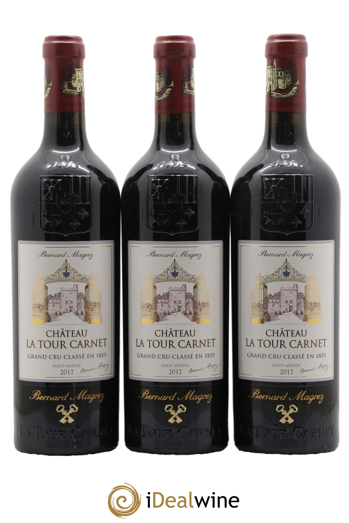 Château la Tour Carnet 4ème Grand Cru Classé 2017 - Lotto di 3 bottiglie - 0