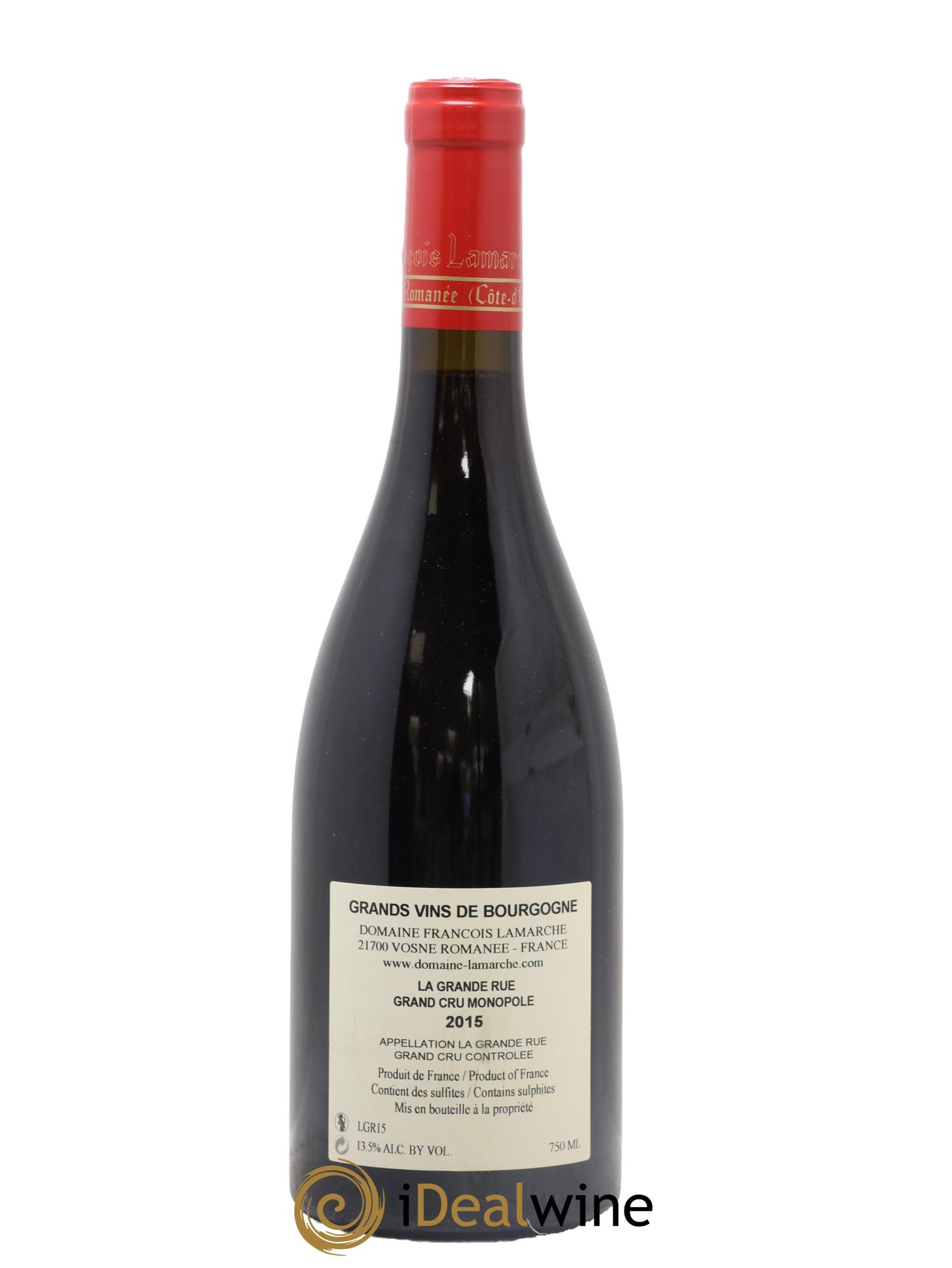 La Grande Rue Grand Cru Lamarche (Domaine) 2015 - Lot de 1 bouteille - 1