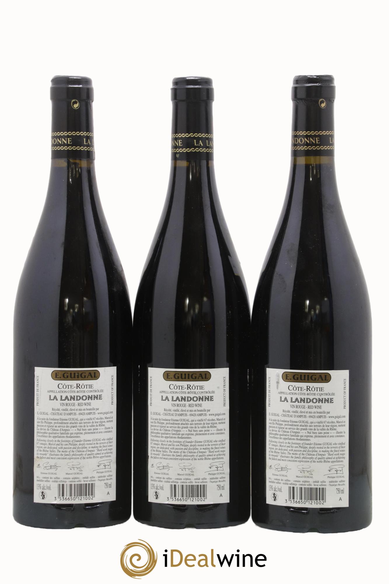 Côte-Rôtie La Landonne Guigal 2007 - Lotto di 3 bottiglie - 1