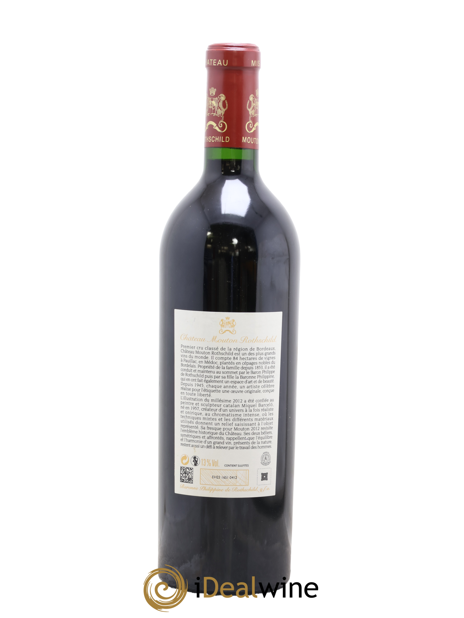 Château Mouton Rothschild 1er Grand Cru Classé 2012 - Lot de 1 bouteille - 1