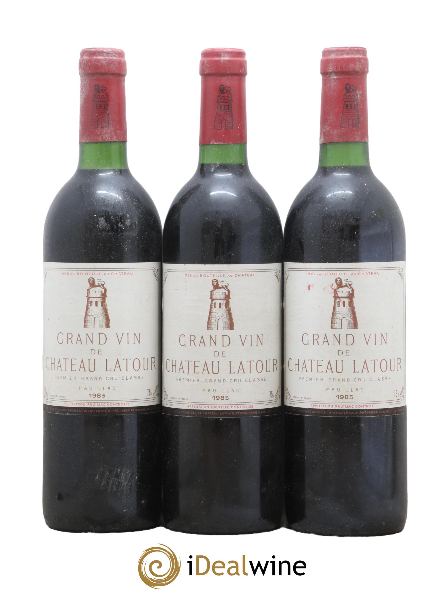 Château Latour 1er Grand Cru Classé 1983 - Lot de 3 bouteilles - 0