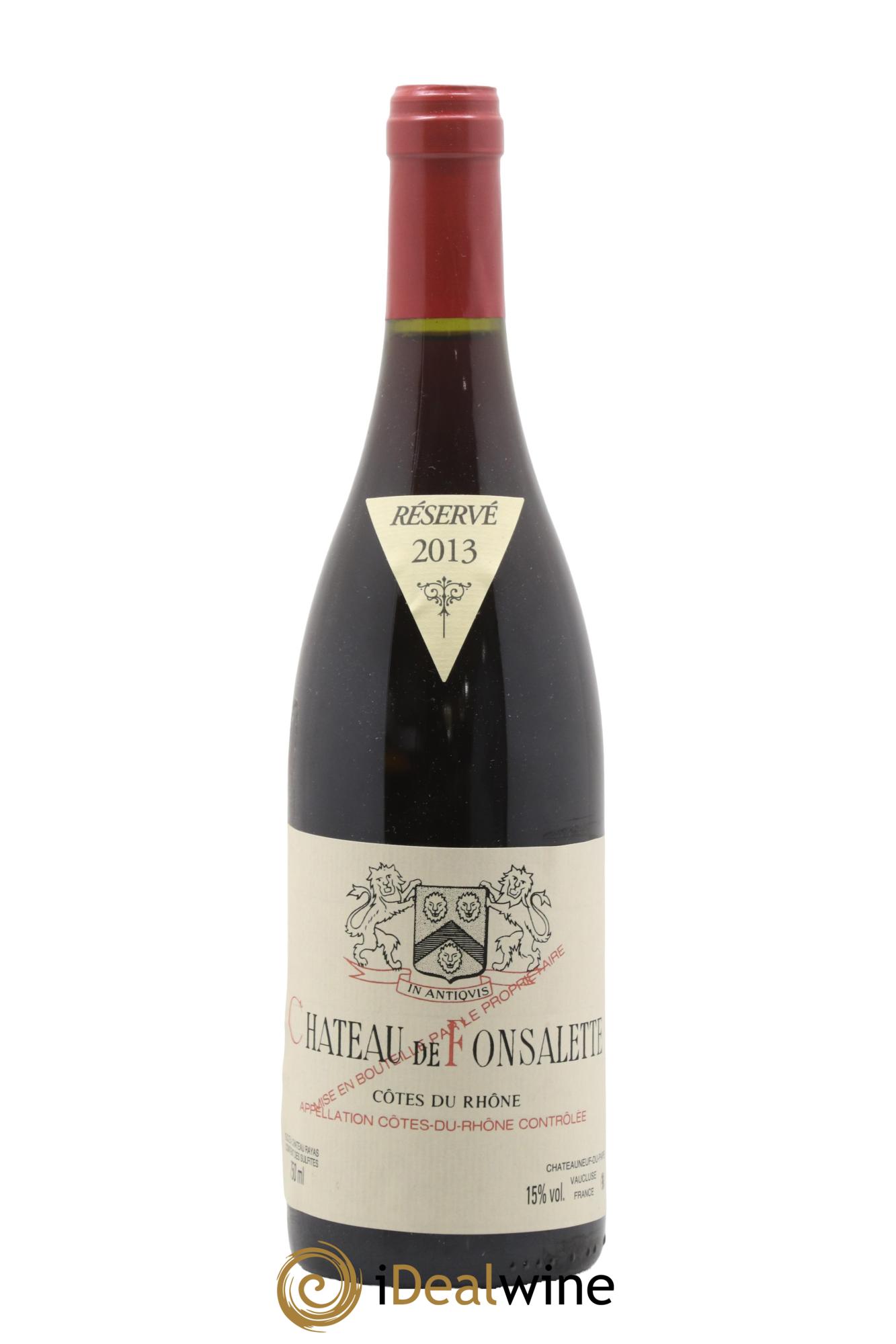 Côtes-du-Rhône Château de Fonsalette Emmanuel Reynaud 2013 - Lot de 1 bouteille - 0