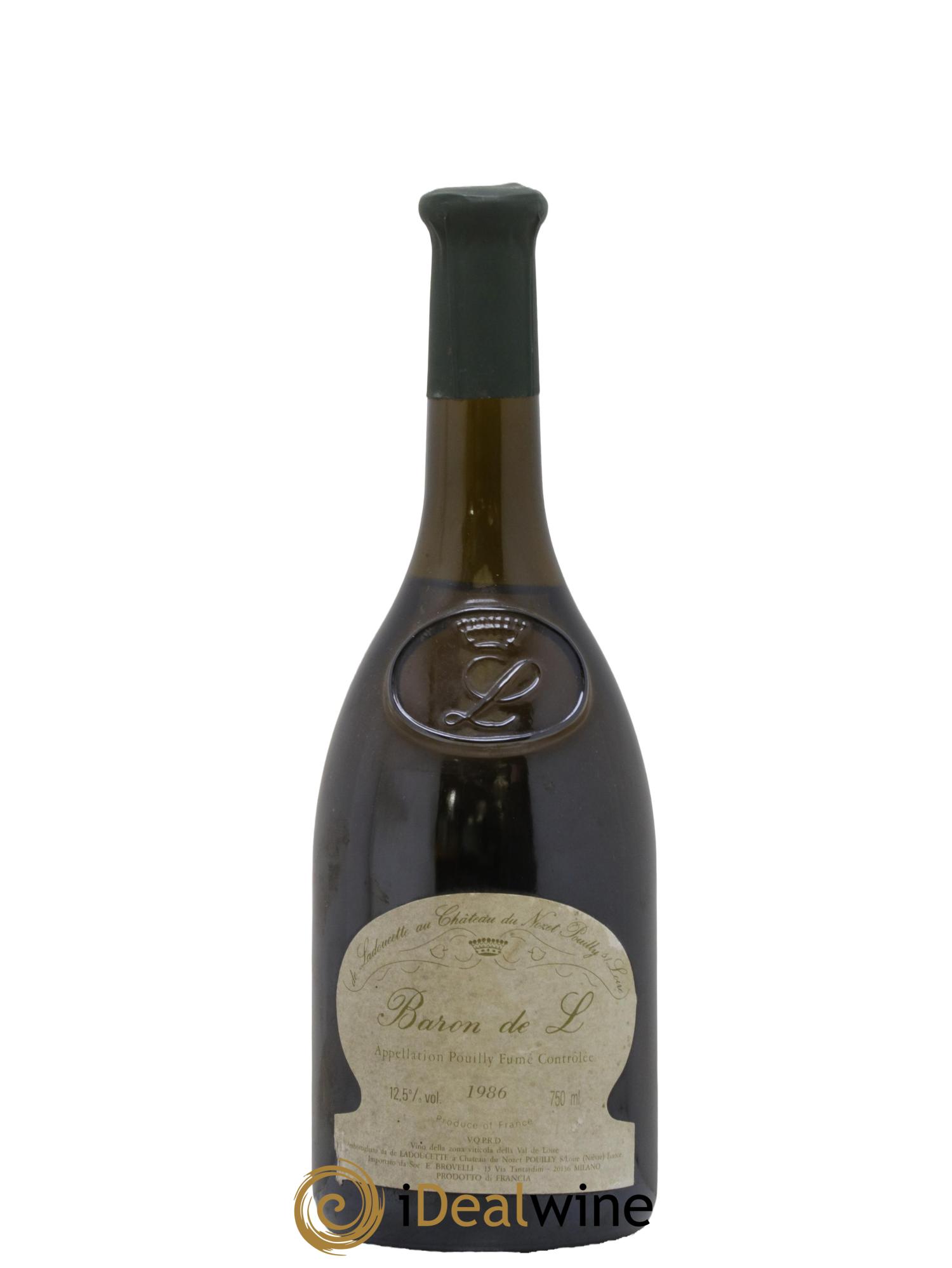 Pouilly-Fumé Baron de L Patrick de Ladoucette 1986 - Lot de 1 bouteille - 0