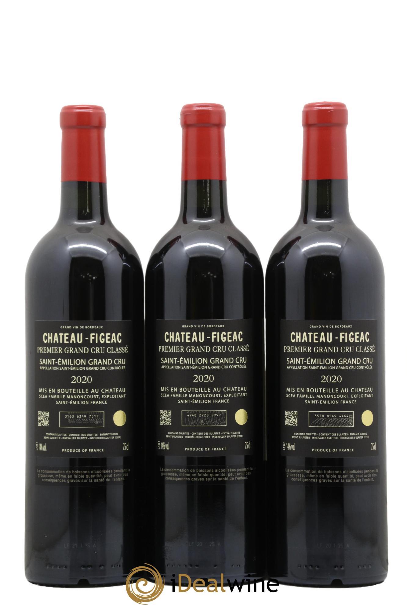 Château Figeac 1er Grand Cru Classé A 2020 - Lotto di 6 bottiglie - 2
