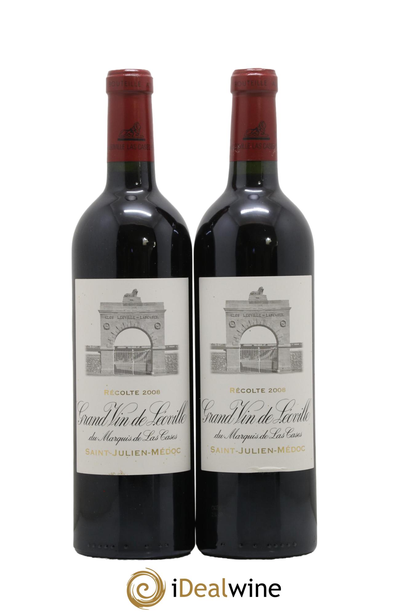 Château Léoville Las Cases 2ème Grand Cru Classé 2008 - Lot de 2 bouteilles - 0