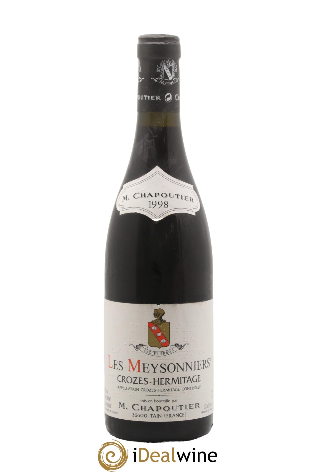Crozes-Hermitage Les Meysonniers Chapoutier 1998 - Lot of 1 bottle - 0