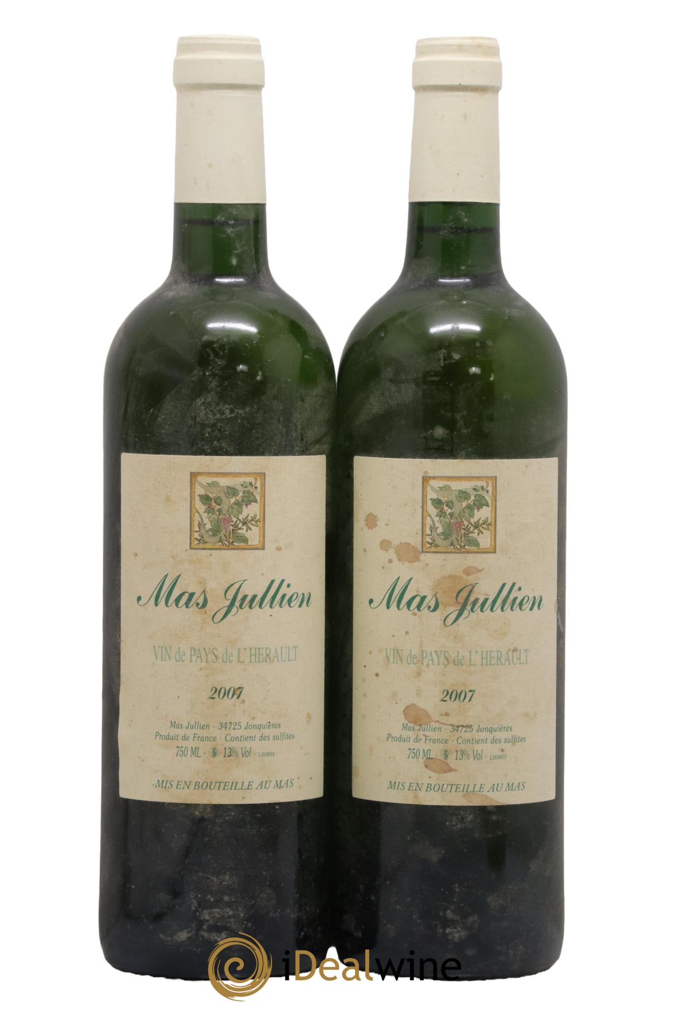 IGP Pays d'Hérault Mas Jullien Olivier Jullien 2007 - Posten von 2 Flaschen - 0