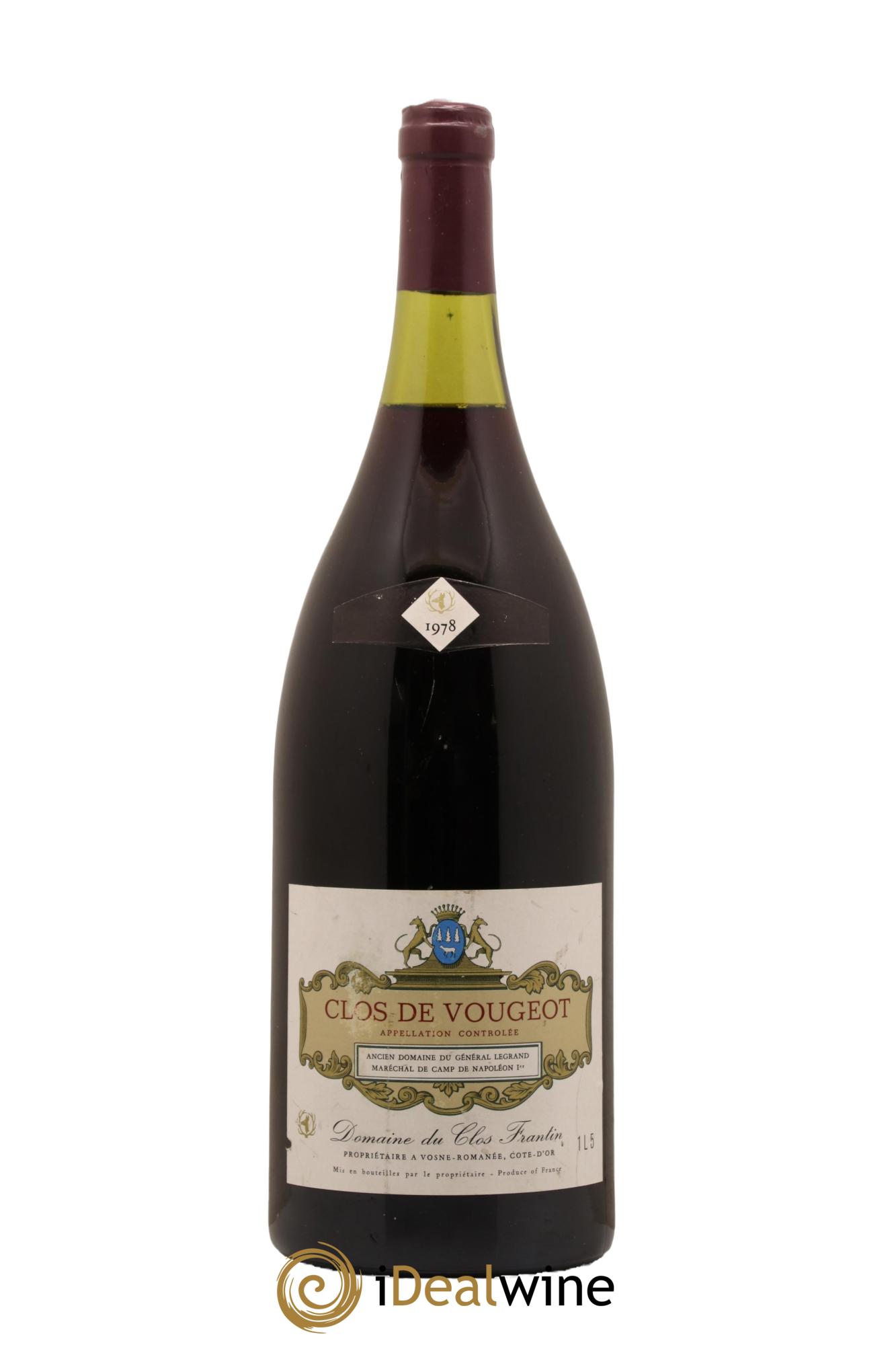 Clos de Vougeot Grand Cru Clos Frantin - Albert Bichot 1978 - Lot de 1 magnum - 0