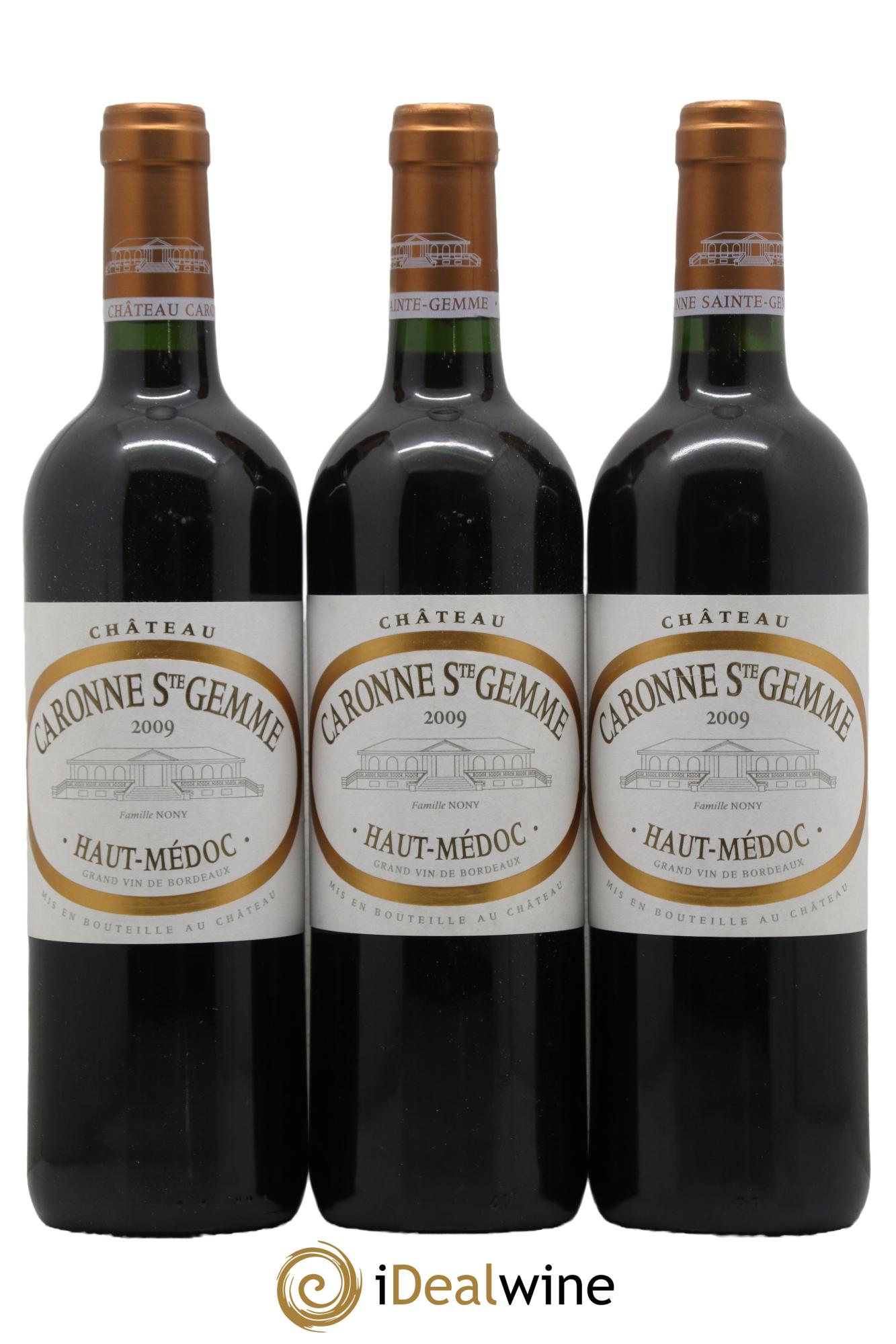 Château Caronne Sainte-Gemme Cru Bourgeois 2009 - Lot of 3 bottles - 0