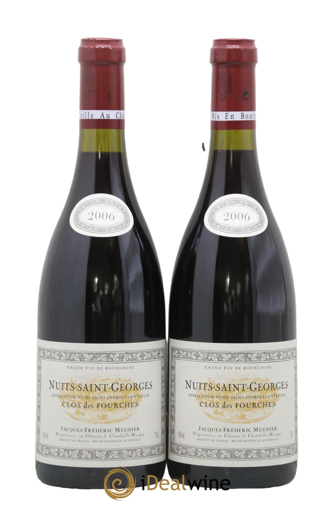 Nuits-Saint-Georges Clos des Fourches Jacques-Frédéric Mugnier 2006 - Lot of 2 bottles - 0
