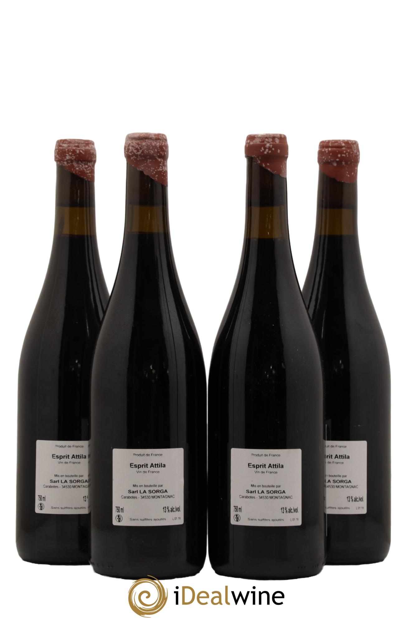 Vin de France Esprit Attila La Sorga Anthony Tortul 2018 - Lot de 4 bouteilles - 1