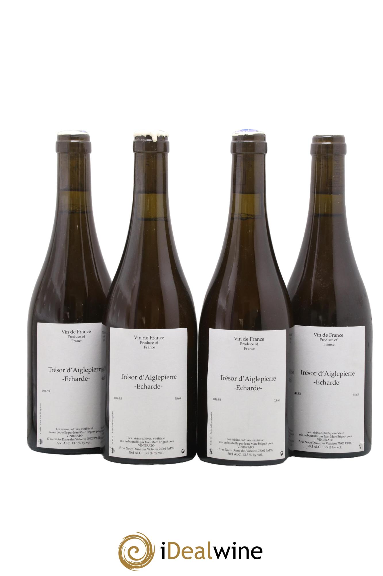 Vin de France Trésor d'Aiglepierre - Echarde Jean-Marc Brignot 2004 - Lot de 4 format 50cls - 0