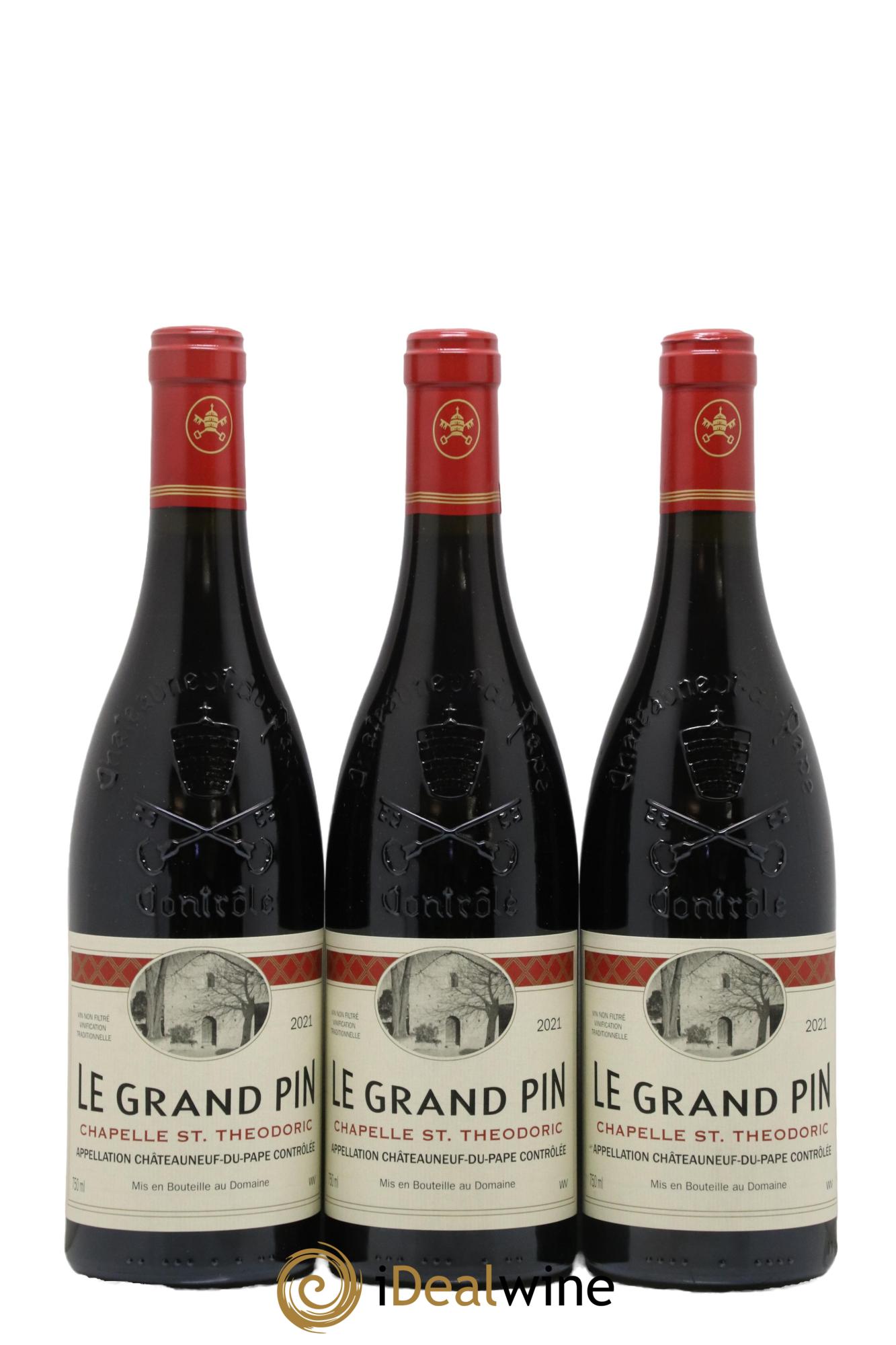 Châteauneuf-du-Pape Cuvée Le Grand Pin Chapelle Saint Theodoric 2021 - Lot de 3 bouteilles - 0