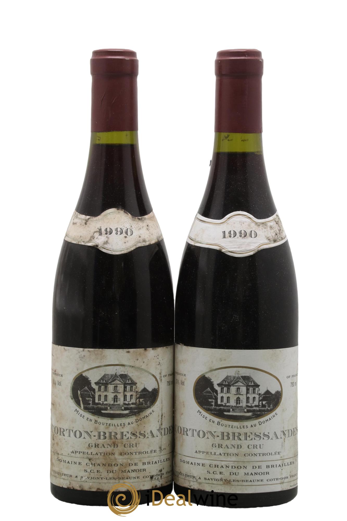 Corton Grand Cru Bressandes Chandon de Briailles 1990 - Lot de 2 bouteilles - 0
