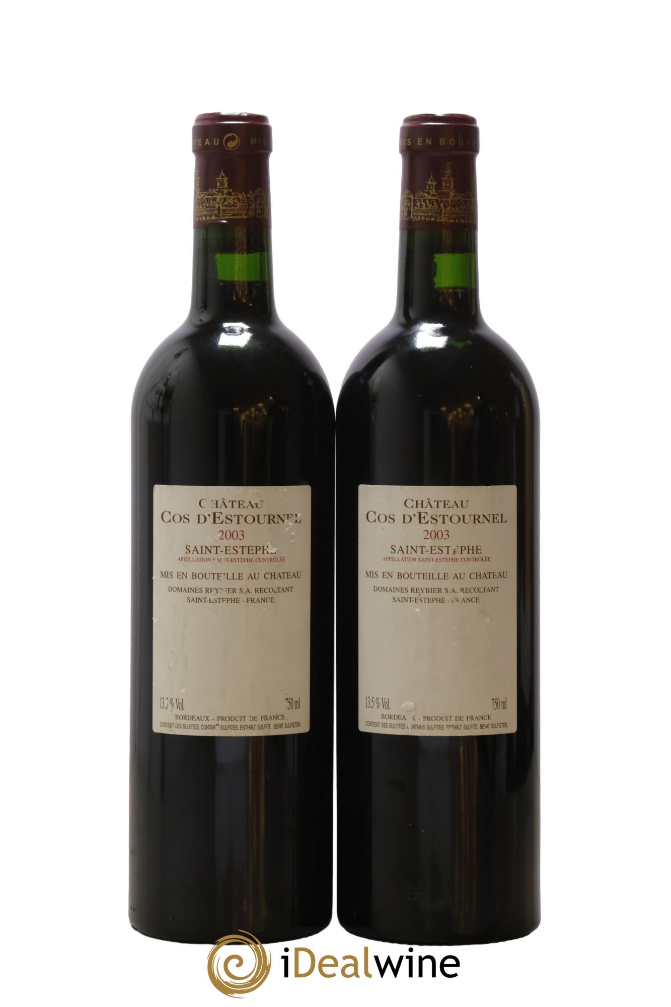 Cos d'Estournel 2ème Grand Cru Classé 2003 - Lot de 2 bouteilles - 1