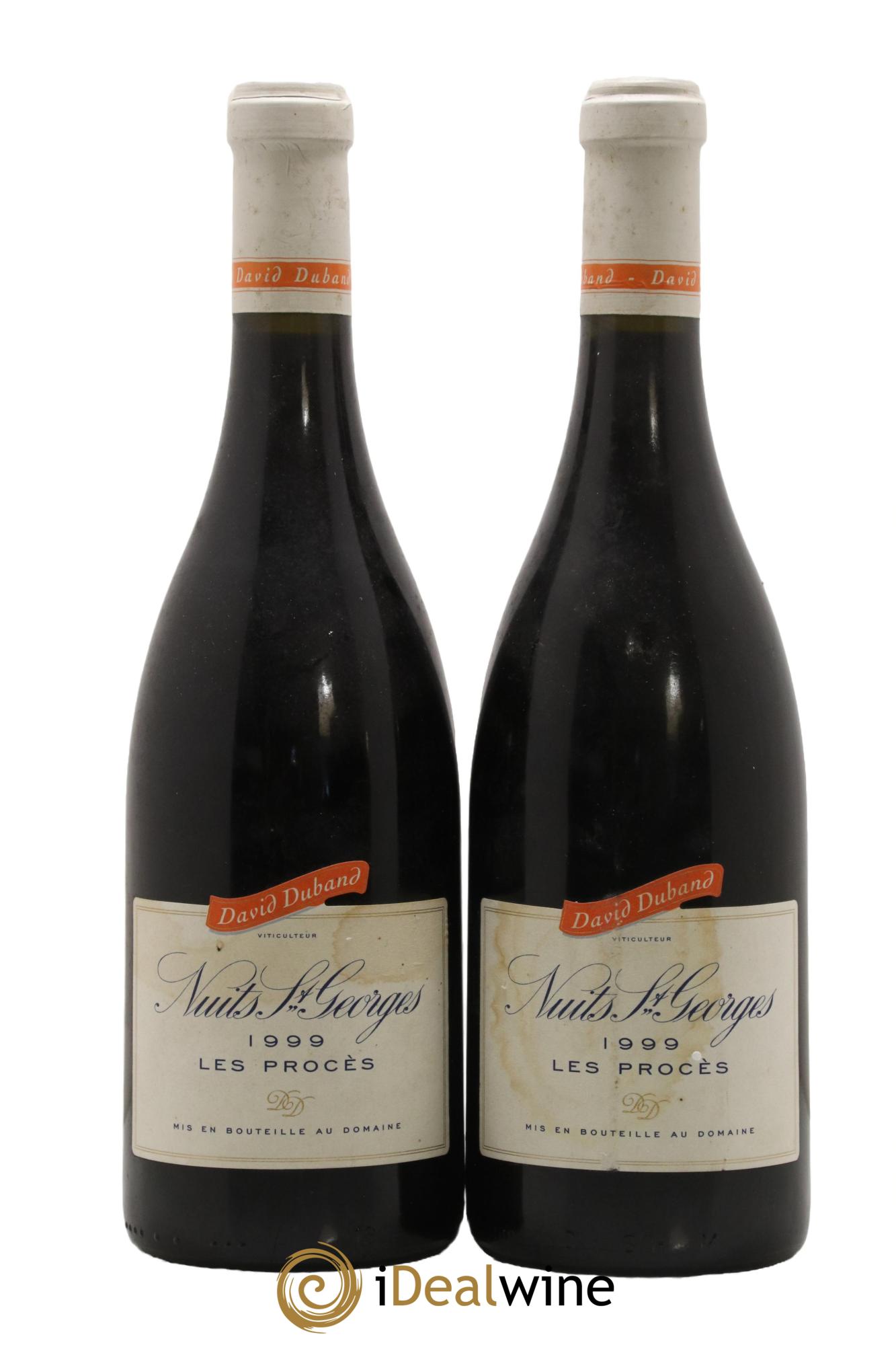 Nuits-Saint-Georges 1er Cru Les Procès David Duband (Domaine) 1999 - Lot de 2 bouteilles - 0