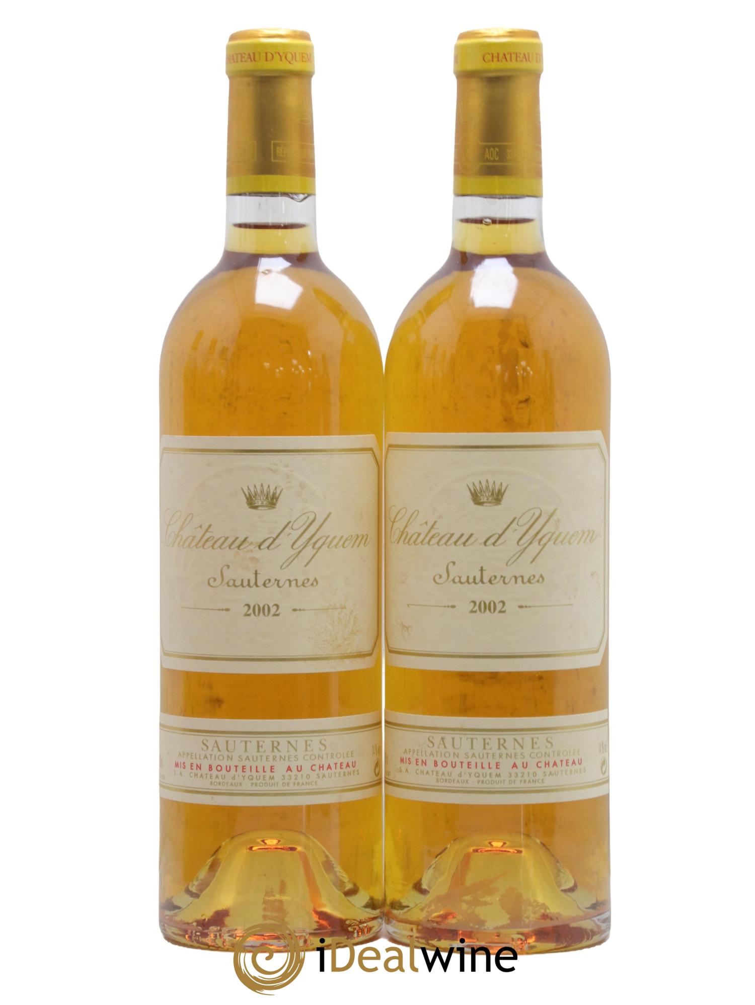 Château d' Yquem 1er Cru Classé Supérieur 2002 - Lot de 2 bouteilles - 0