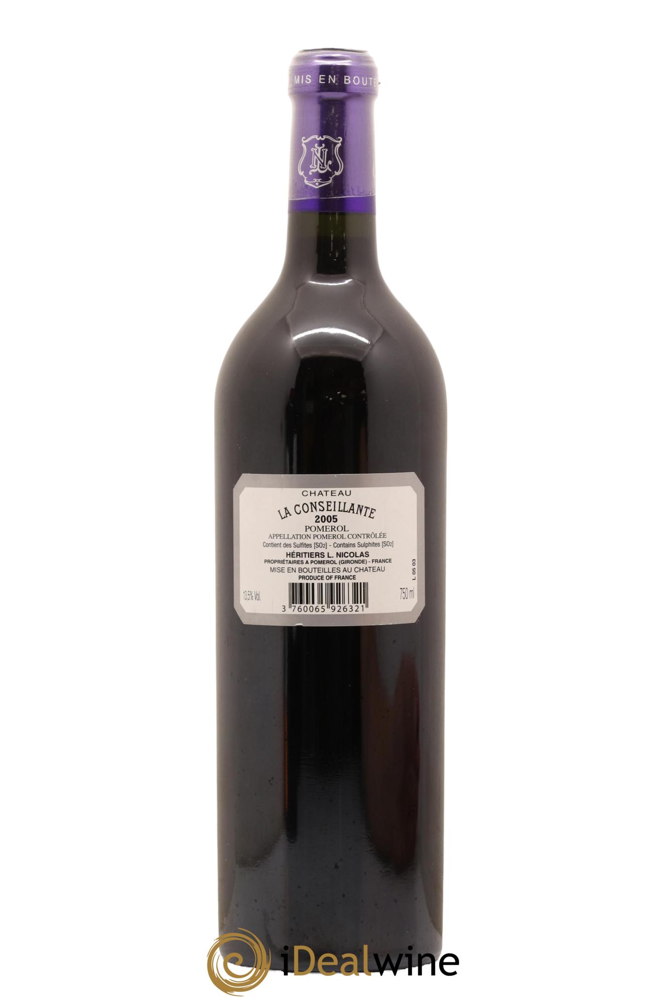 Château la Conseillante 2005 - Lot de 1 bouteille - 1
