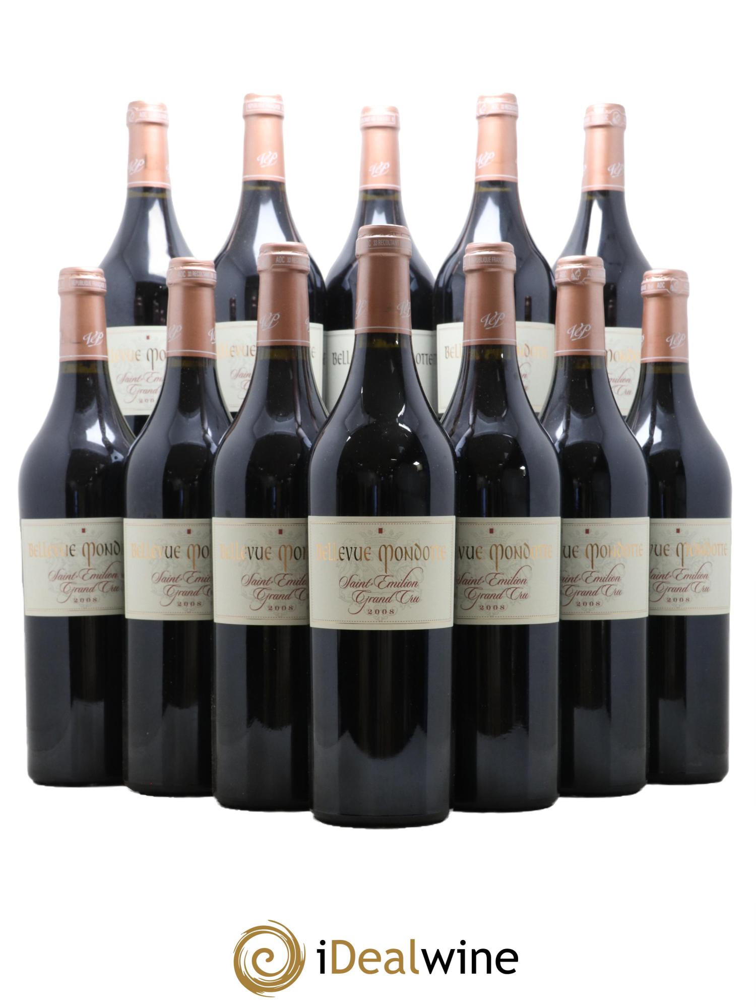 Château Bellevue Mondotte 2008 - Lot de 12 bouteilles - 0