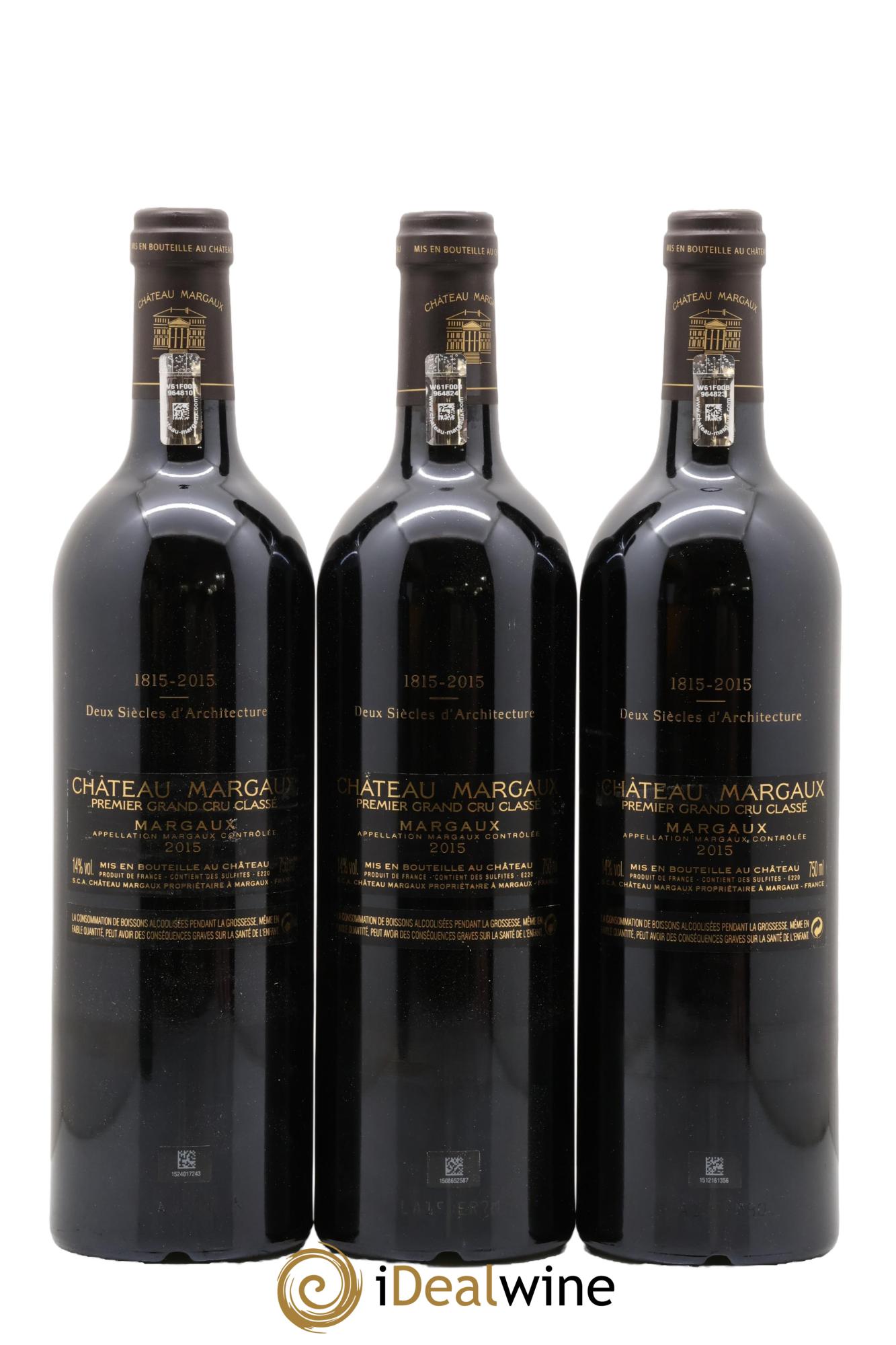 Château Margaux 1er Grand Cru Classé 2015 - Lot de 6 bouteilles - 4
