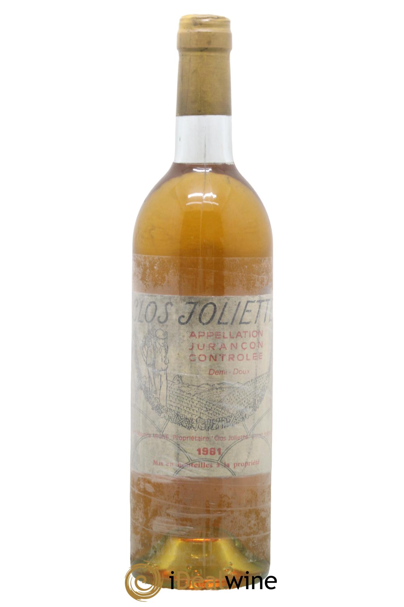 Jurançon Clos Joliette 1981 - Posten von 1 Flasche - 0