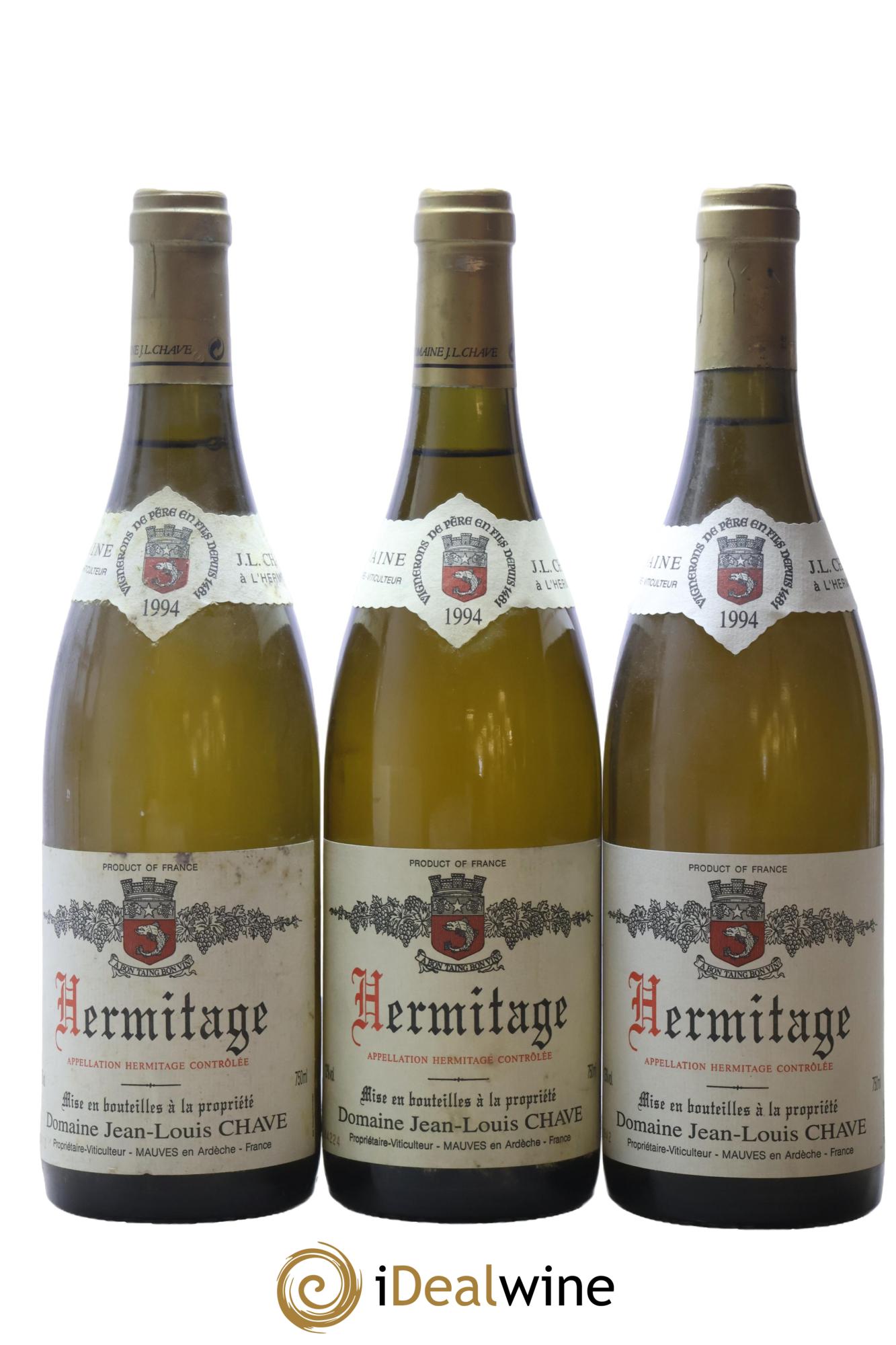 Hermitage Jean-Louis Chave 1994 - Posten von 3 Flaschen - 0