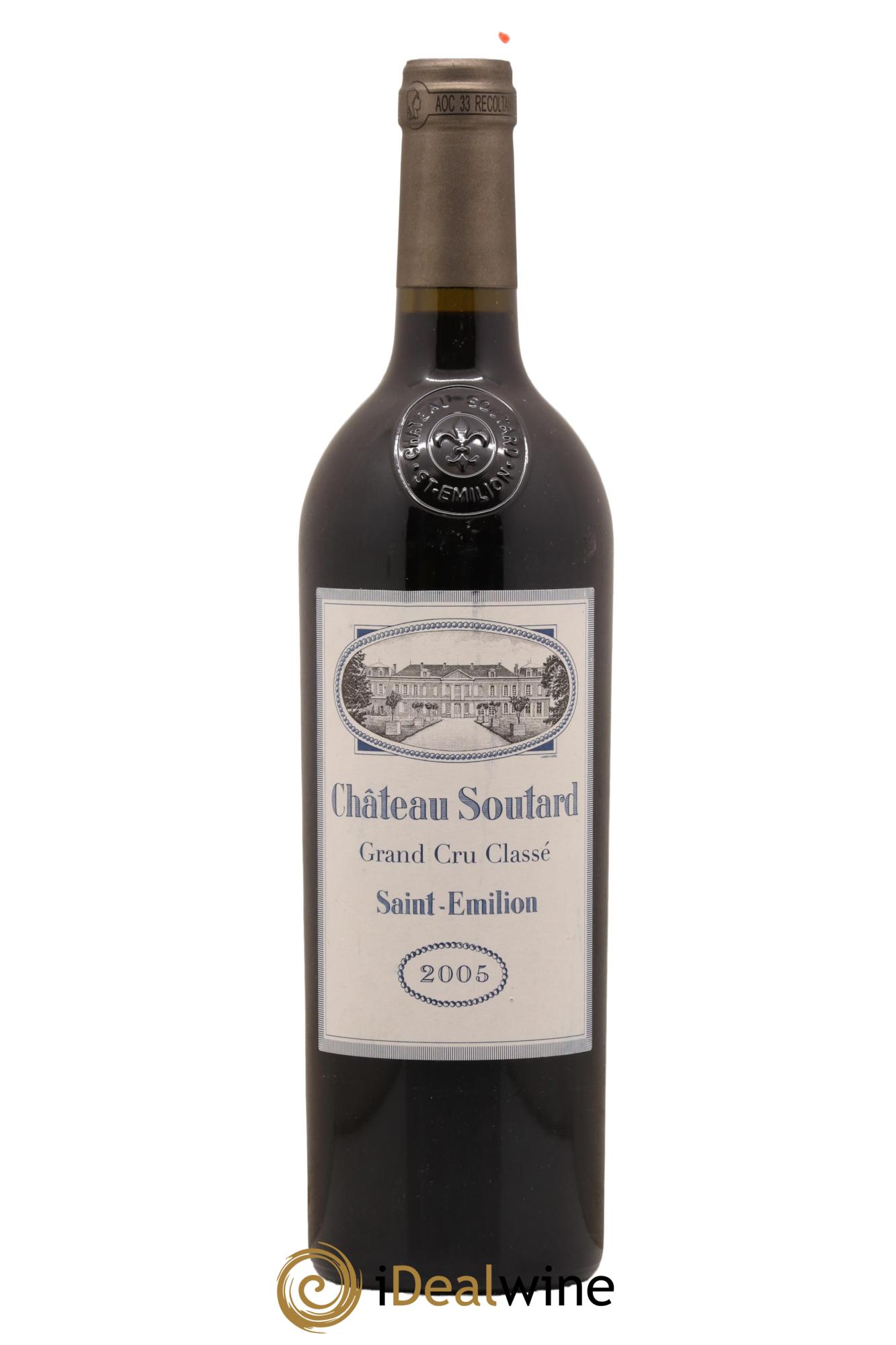 Château Soutard Grand Cru Classé 2005 - Lot de 1 bouteille - 0