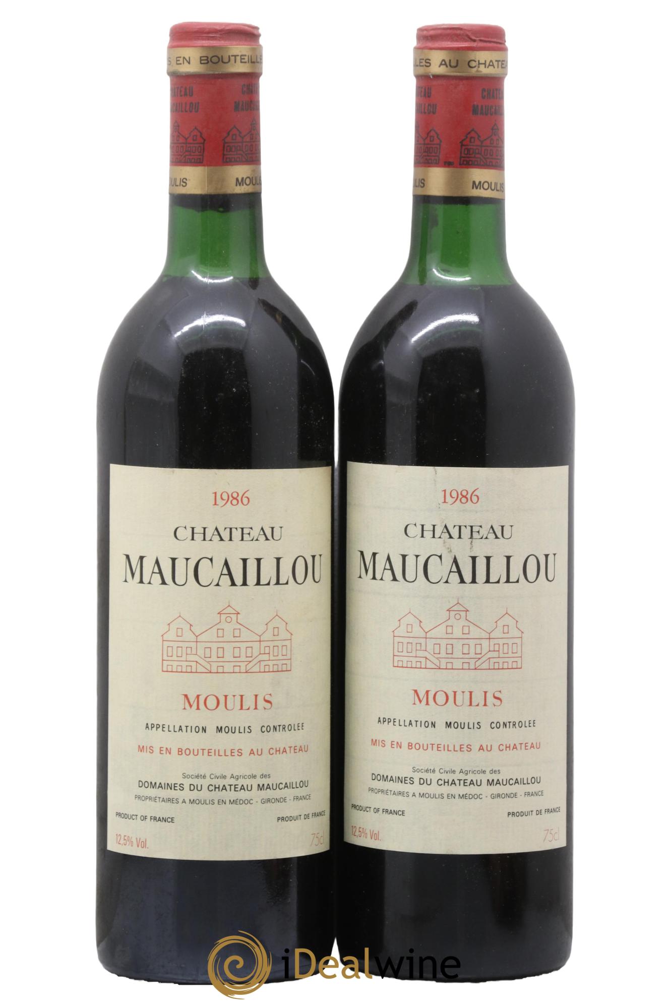 Château Maucaillou 1986 - Lot de 2 bouteilles - 0