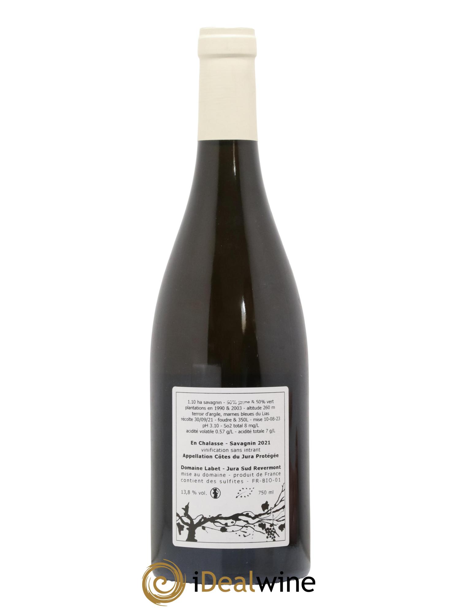 Côtes du Jura Fleur de Savagnin En Chalasse Romain - Julien - Charline Labet 2021 - Lot de 1 bouteille - 1