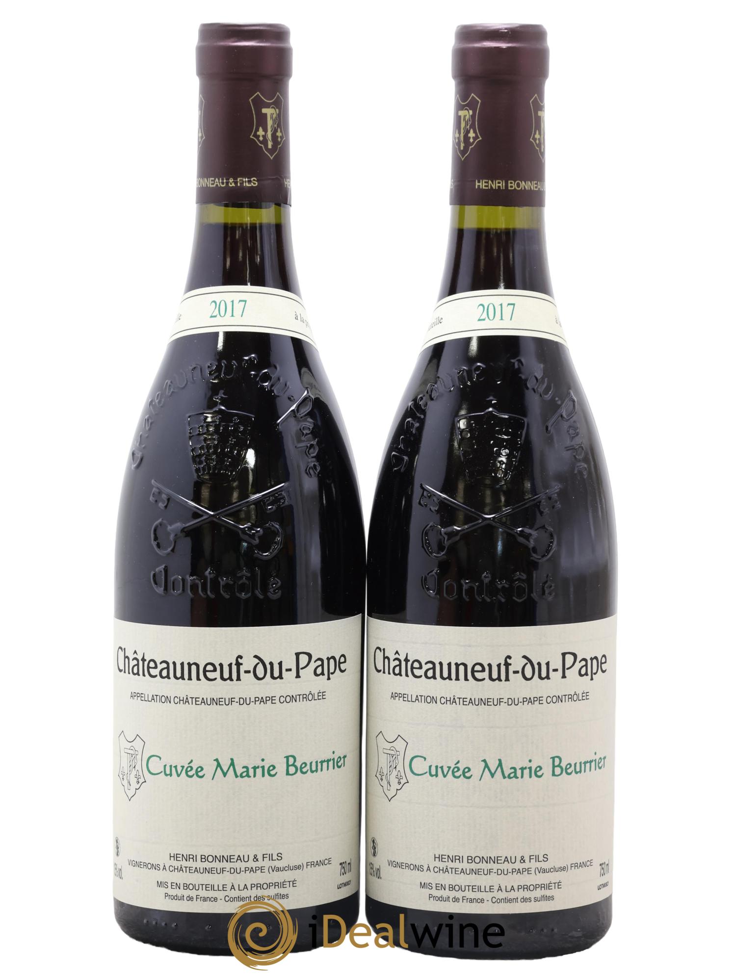 Châteauneuf-du-Pape Marie Beurrier Henri Bonneau & Fils 2017 - Lot of 2 bottles - 0