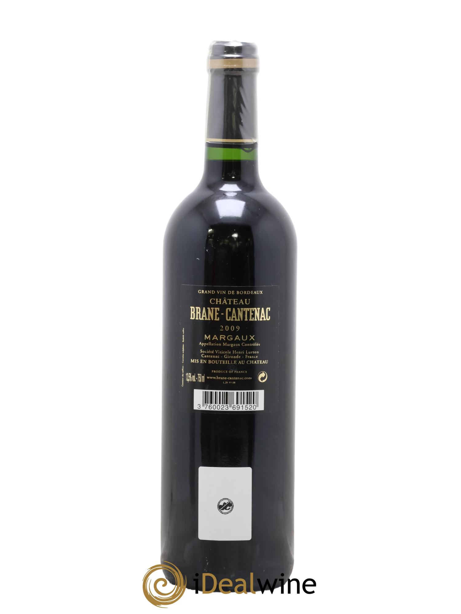 Château Brane Cantenac 2ème Grand Cru Classé 2009 - Lot de 1 bouteille - 1