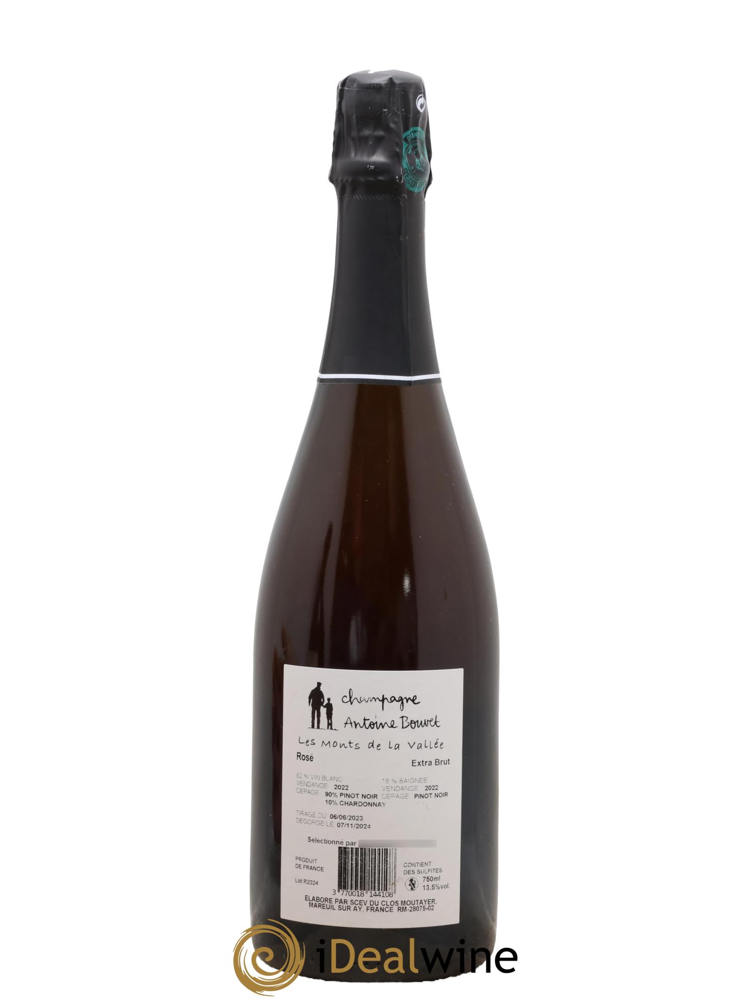 Les Monts de la Vallée Blanc de Noirs Brut Antoine Bouvet 2022 - Lot of 1 bottle - 1