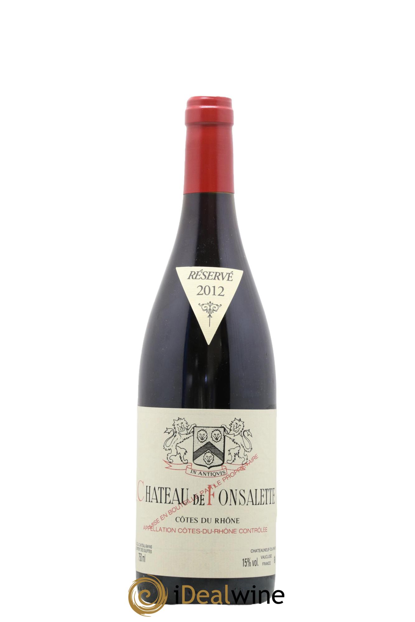 Côtes-du-Rhône Château de Fonsalette Emmanuel Reynaud 2012 - Lot de 1 bouteille - 0