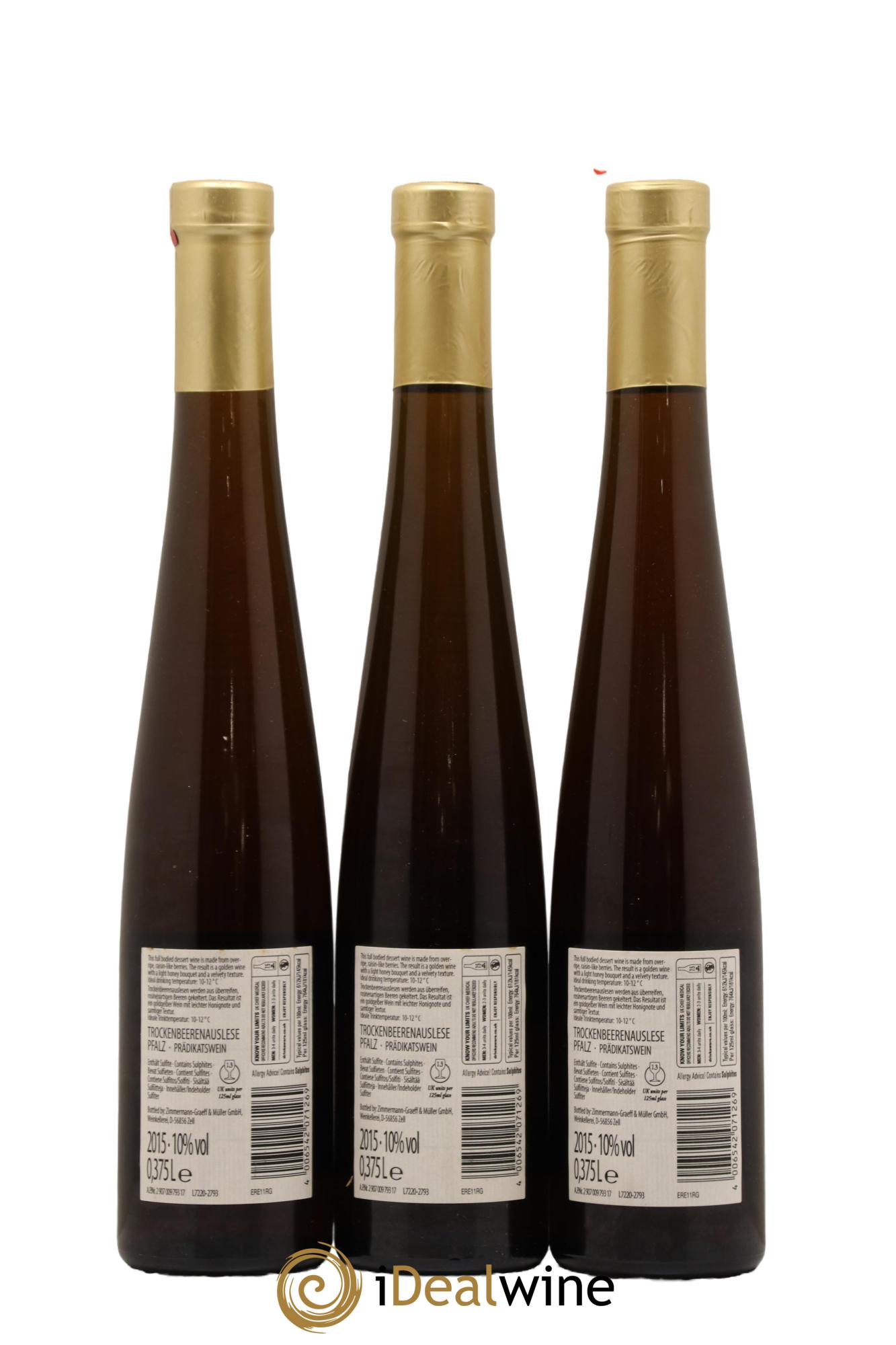 Allemagne Pfalz Trockenbeerenauslese Roman Graeff 2015 - Lot de 12 demi bouteilles - 8
