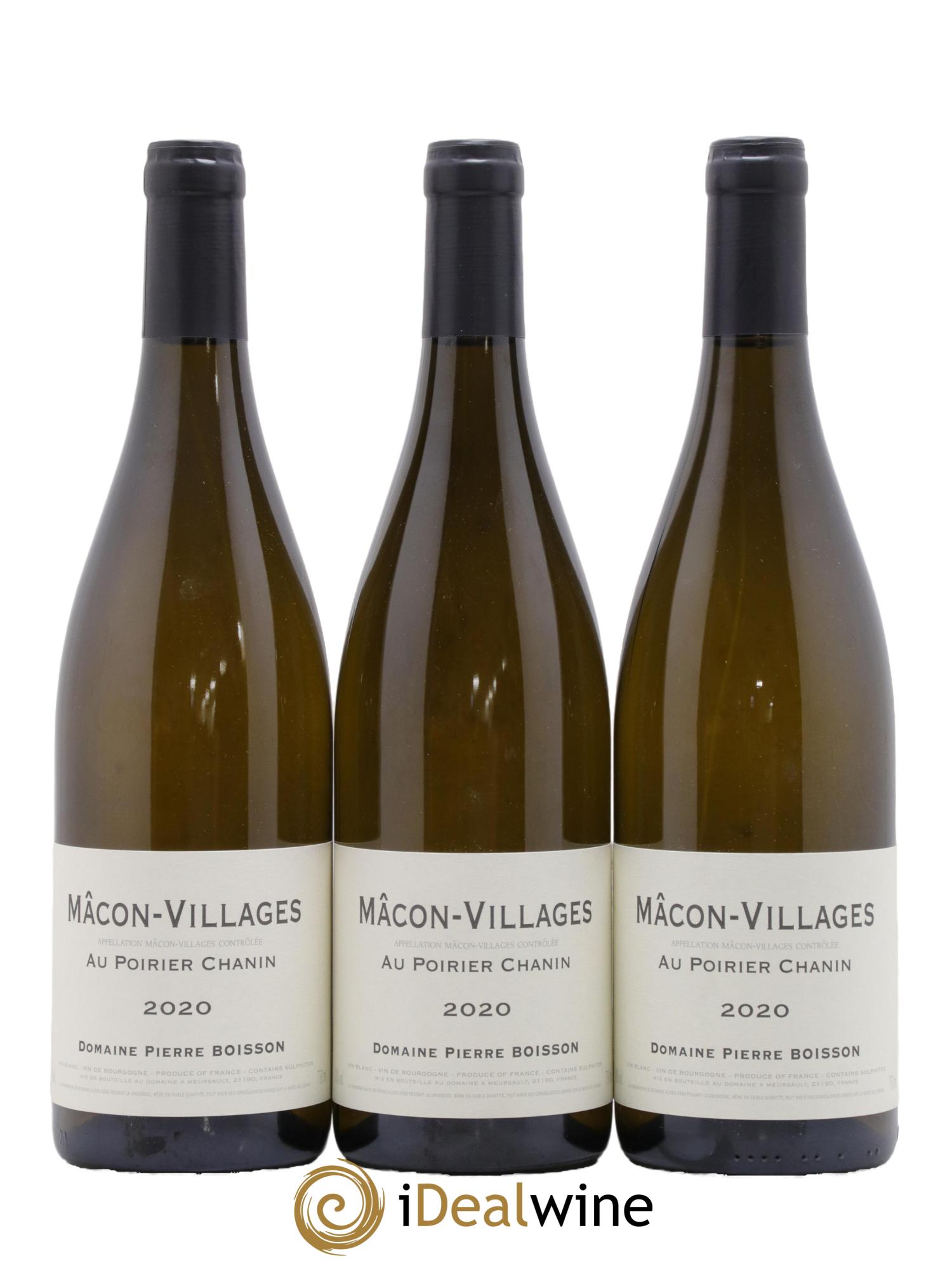 Mâcon-Villages Au Poirier Chanin Pierre Boisson 2020 - Lot de 3 bouteilles - 0