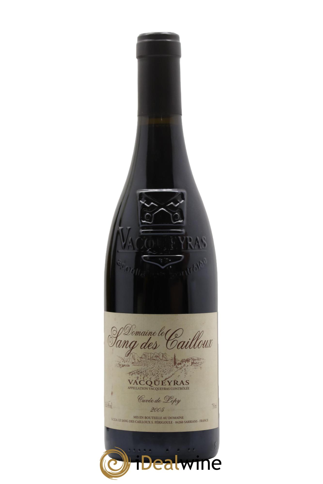 Vacqueyras Cuvée de Lopy Le Sang des Cailloux 2005 - Lot de 1 bouteille - 0