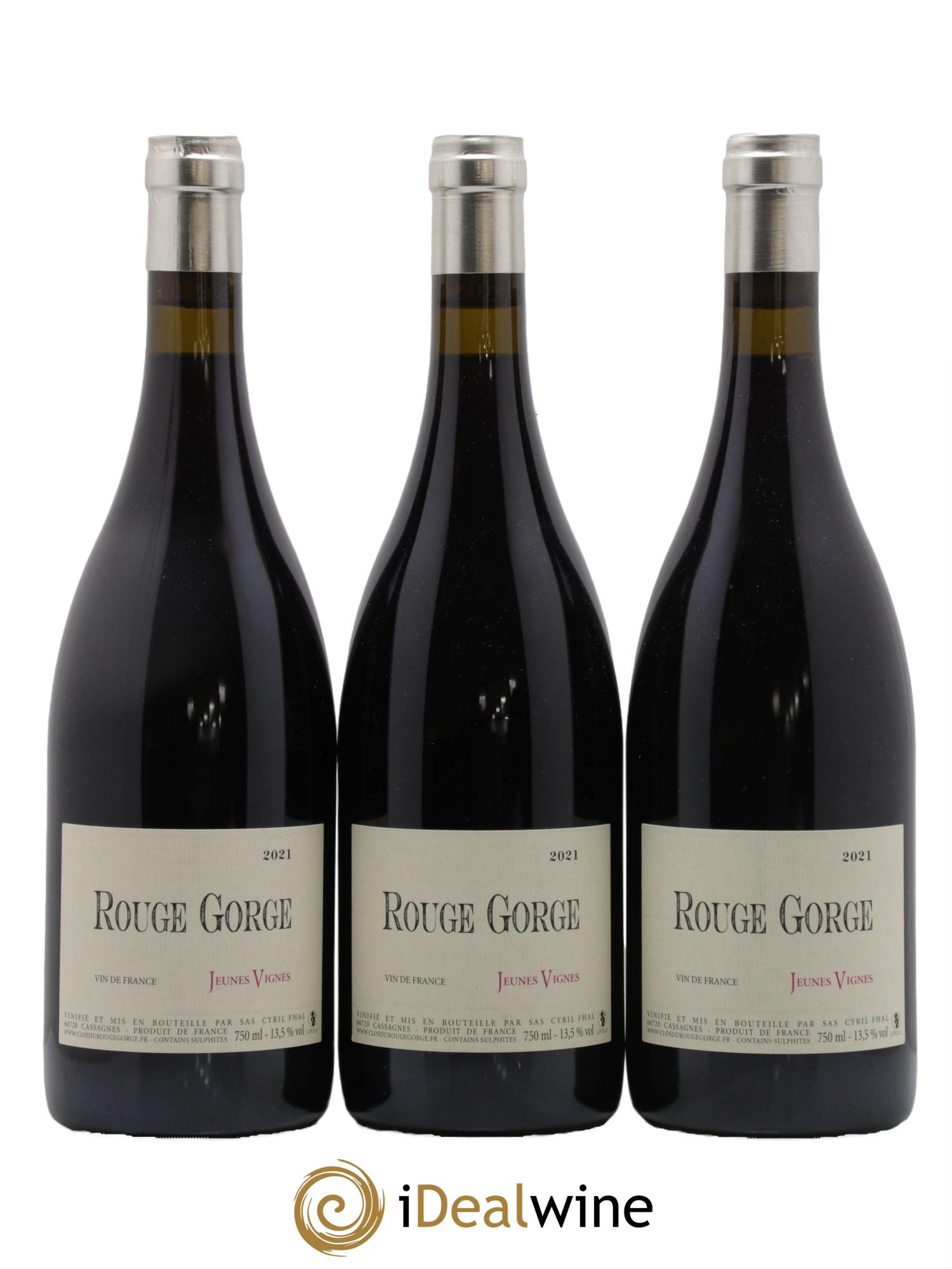 Côtes Catalanes (VDP des Côtes Catalanes) Clos du Rouge Gorge Jeunes Vignes Cyril Fhal 2021 - Lot de 3 bouteilles - 0