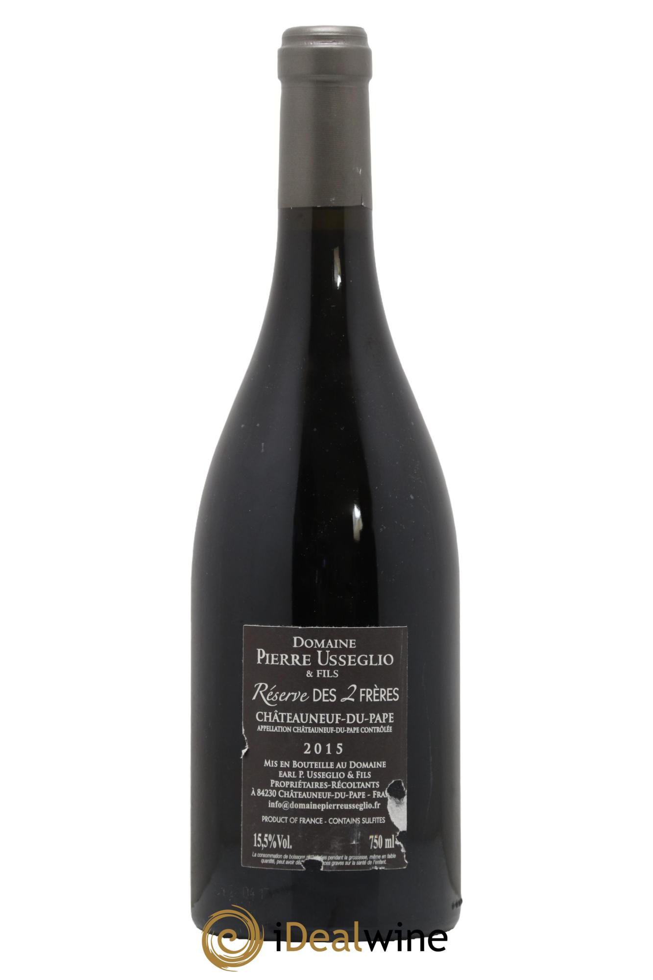Châteauneuf-du-Pape Réserve des 2 frères Pierre Usseglio & Fils 2015 - Lot de 1 bouteille - 1