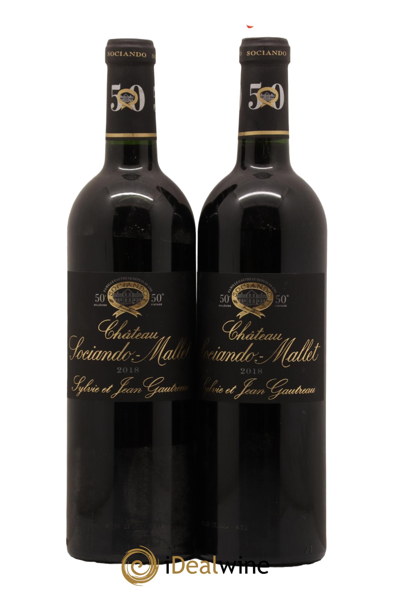Château Sociando Mallet 2018 - Lot de 2 bouteilles - 0