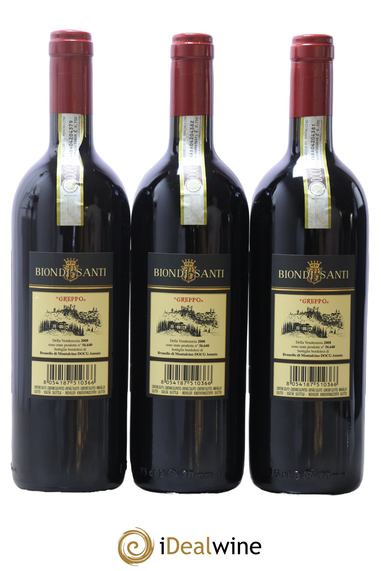 Brunello di Montalcino DOCG Biondi-Santi Tenuta Greppo 2008 - Lot of 3 bottles - 1