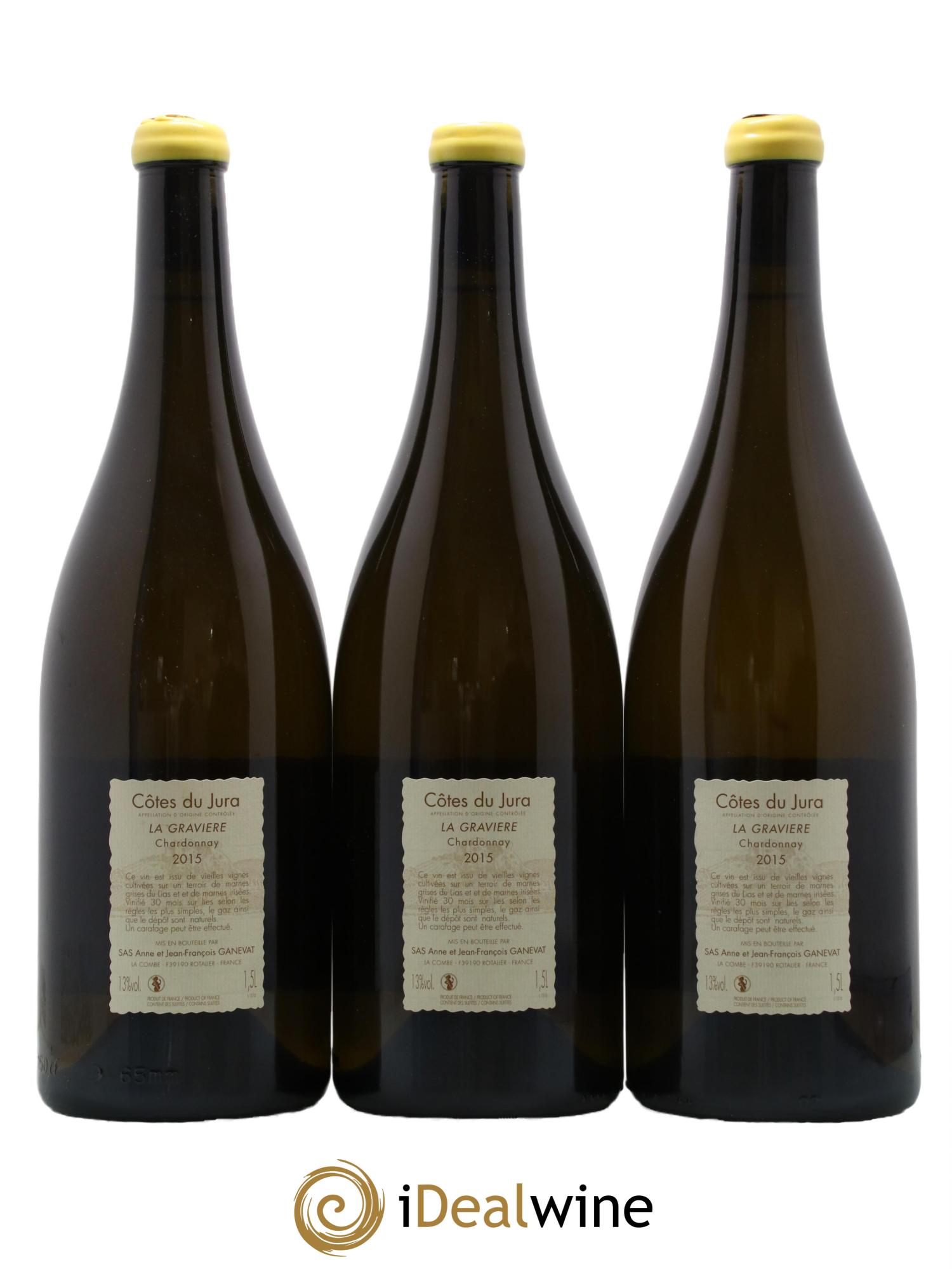 Côtes du Jura La Gravière Anne et Jean François Ganevat 2015 - Lot de 3 magnums - 1