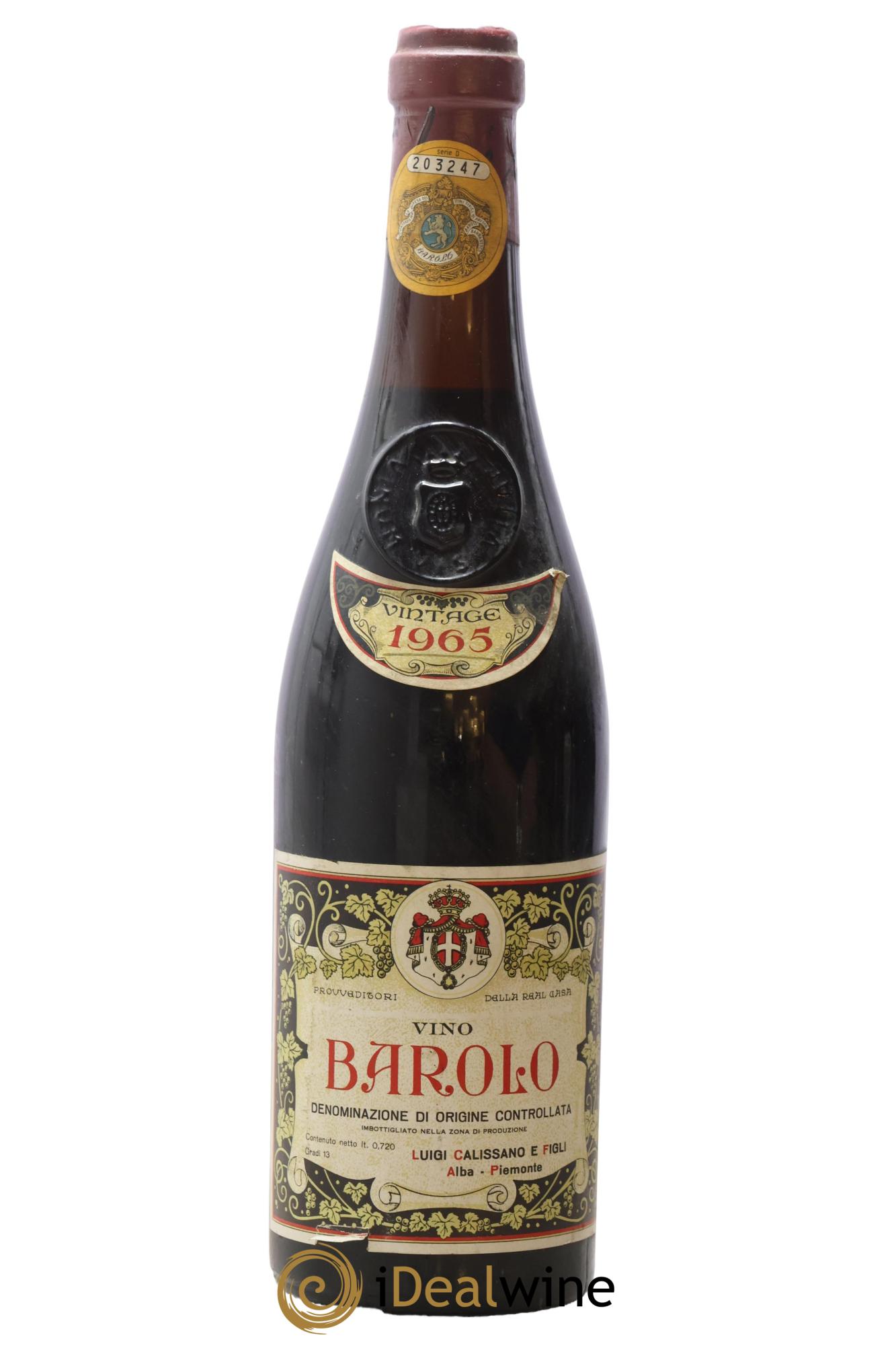 Barolo DOCG Luigi Calissano 1965 - Lot de 1 bouteille - 0