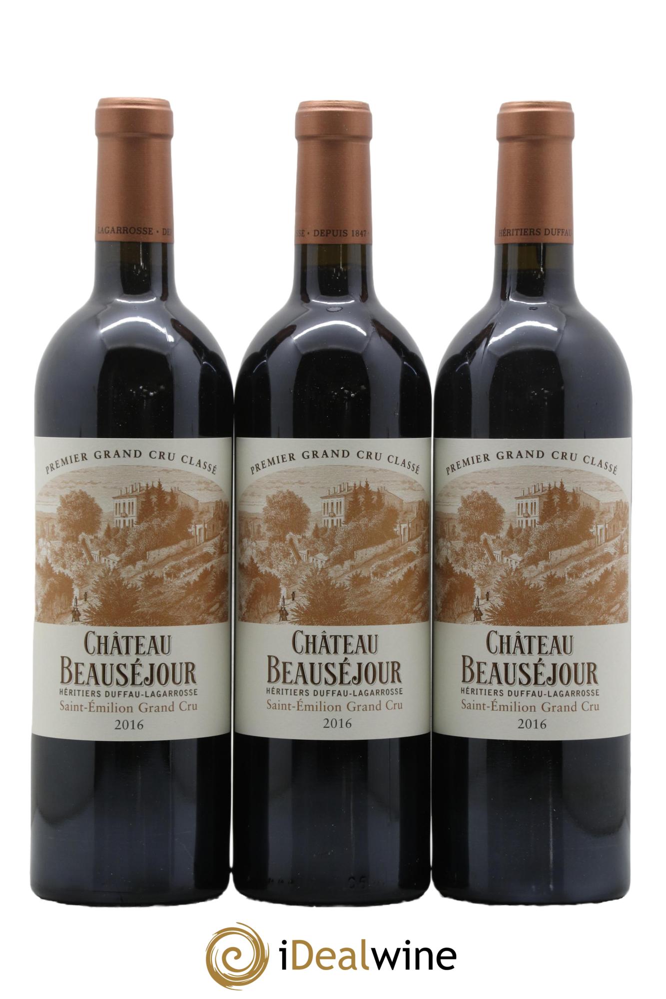 Château Beauséjour (Duffau-Lagarrosse) 1er Grand Cru Classé B 2016 - Posten von 6 Flaschen - 2