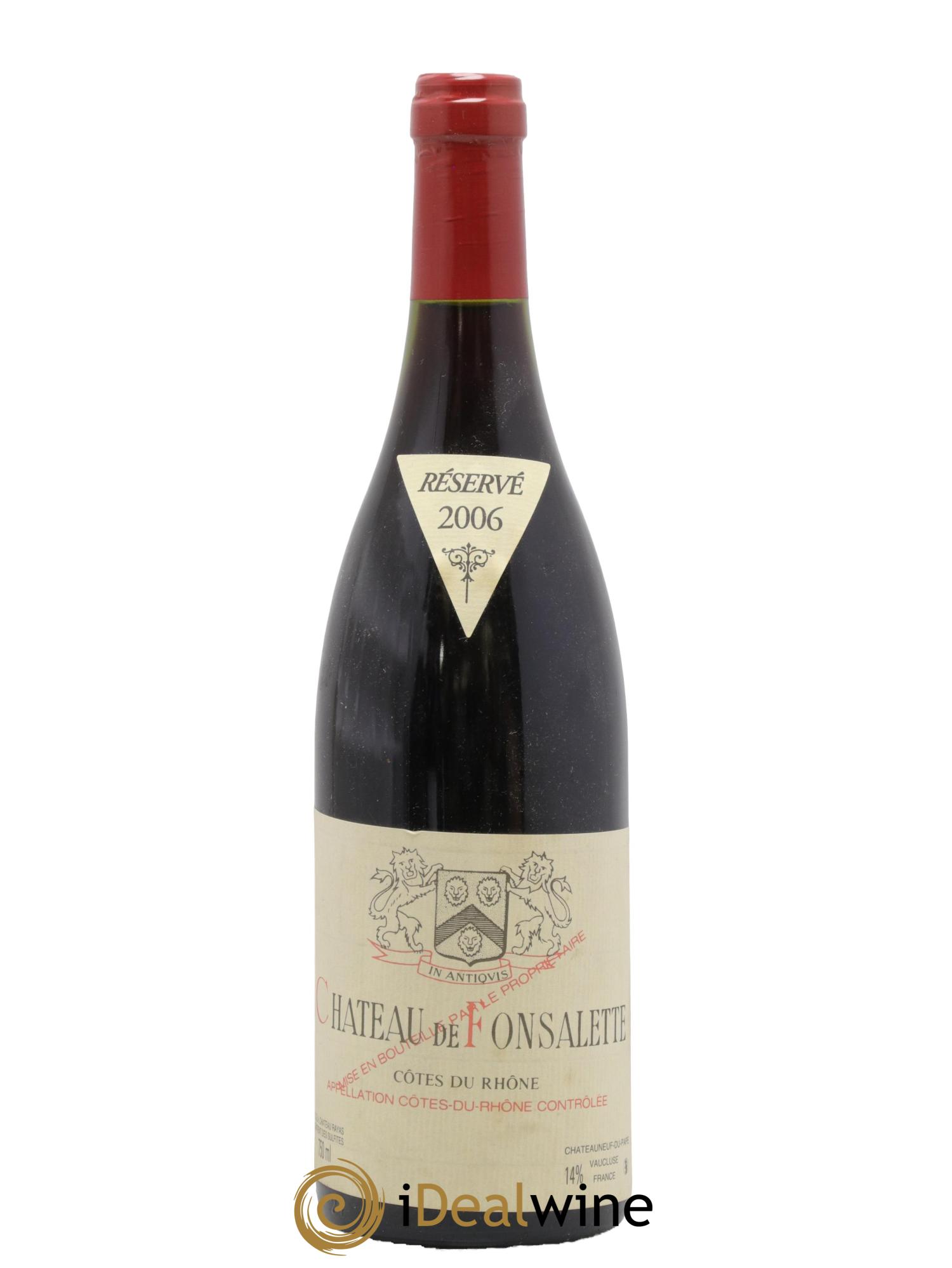 Côtes-du-Rhône Château de Fonsalette Emmanuel Reynaud 2006 - Lot de 1 bouteille - 0
