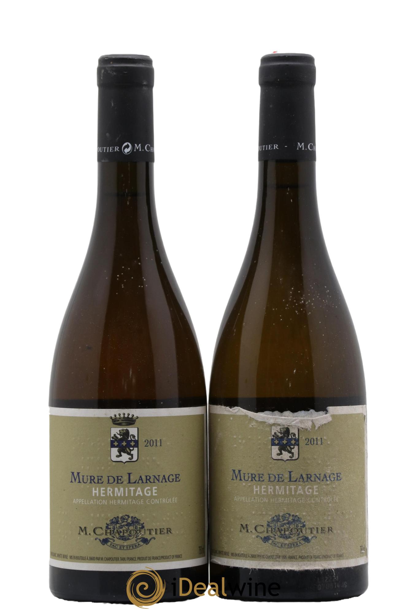 Hermitage Mure de Larnage Chapoutier 2011 - Lot of 2 bottles - 0