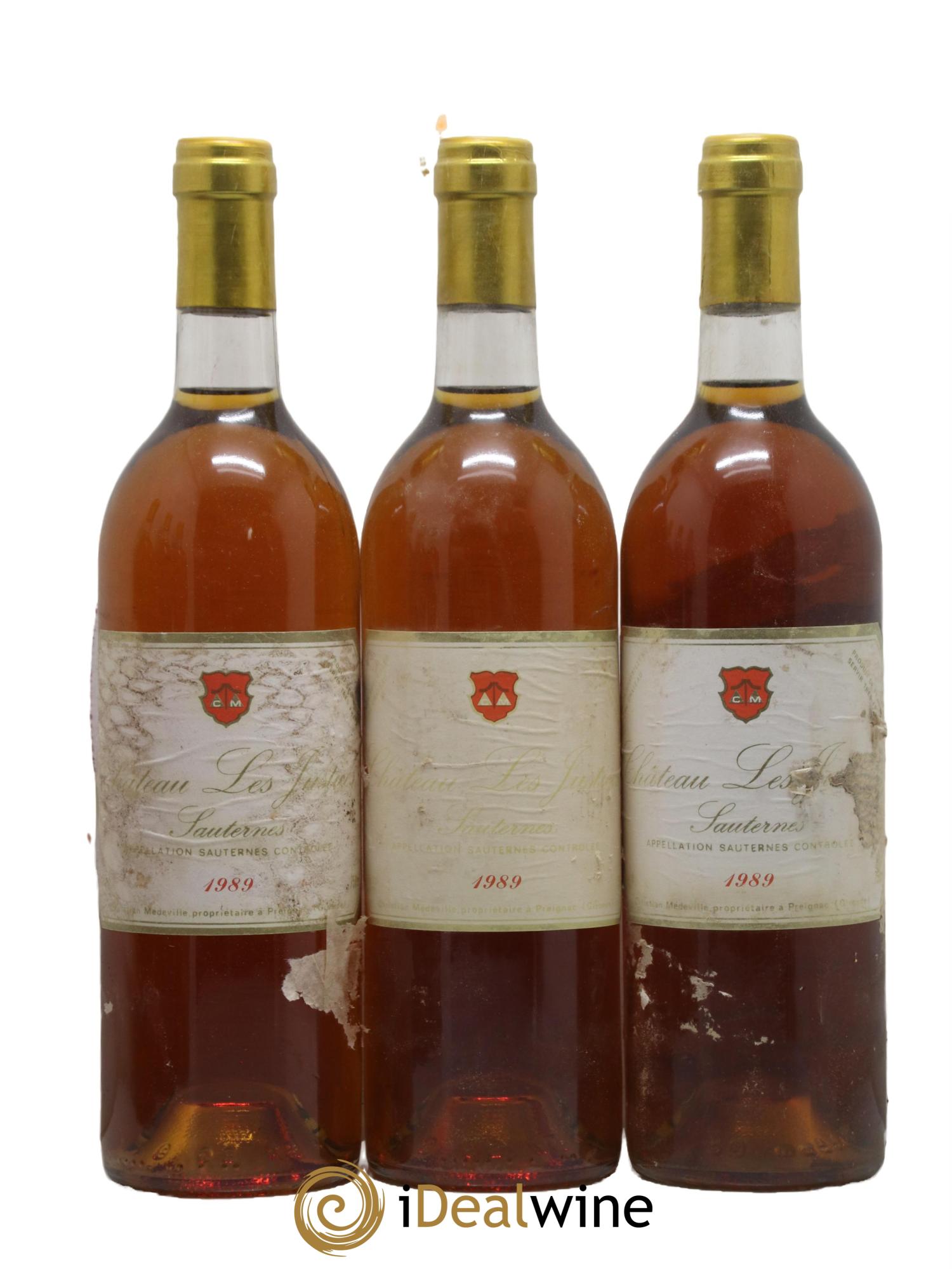 Sauternes Les Justices Domaine Medeville 1989 - Lotto di 12 bottiglie - 3